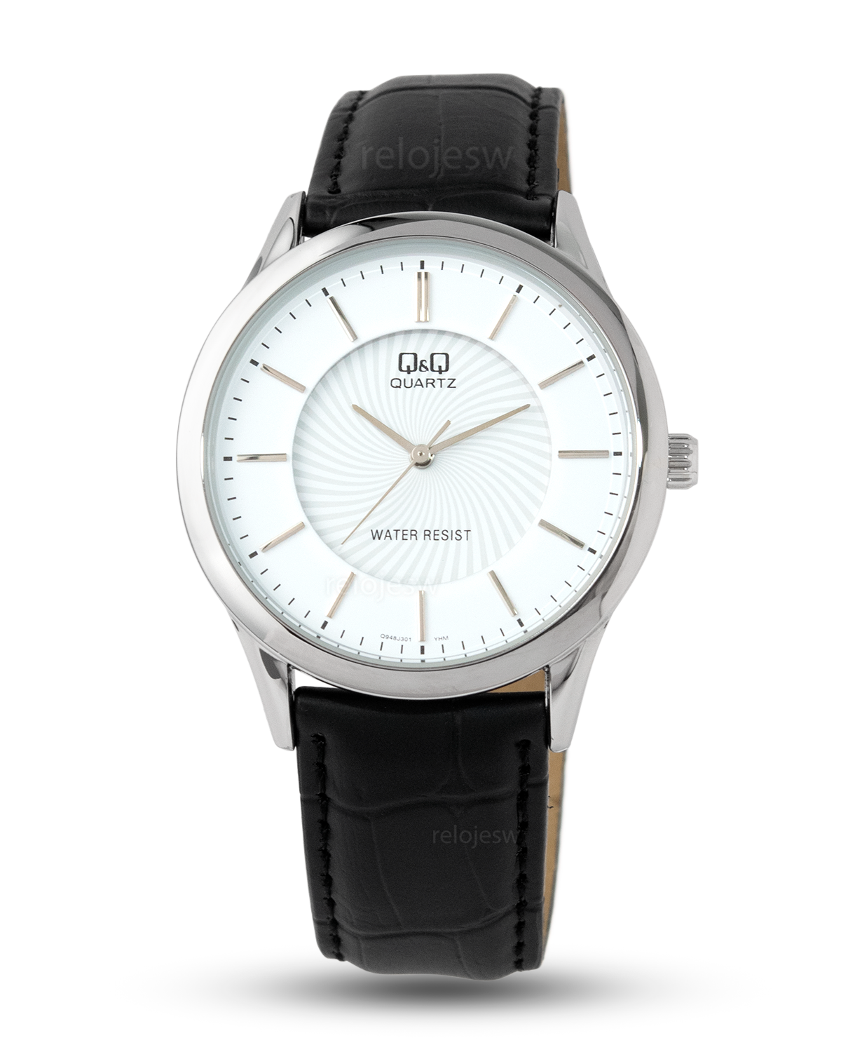 Reloj Q&Q Hombre Negro Plateado Q948J301Y