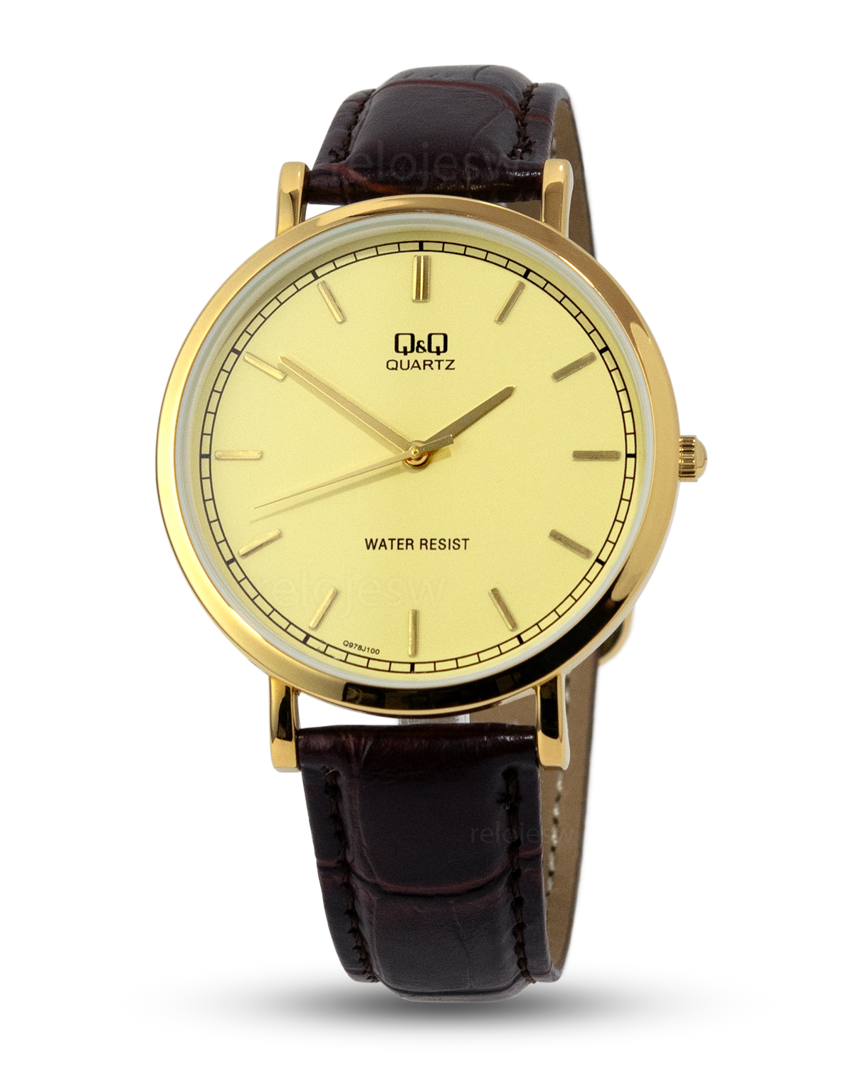 Cuero La Marca De Reloj Q&q Es Buena Reloj Q&Q Hombre Cuero