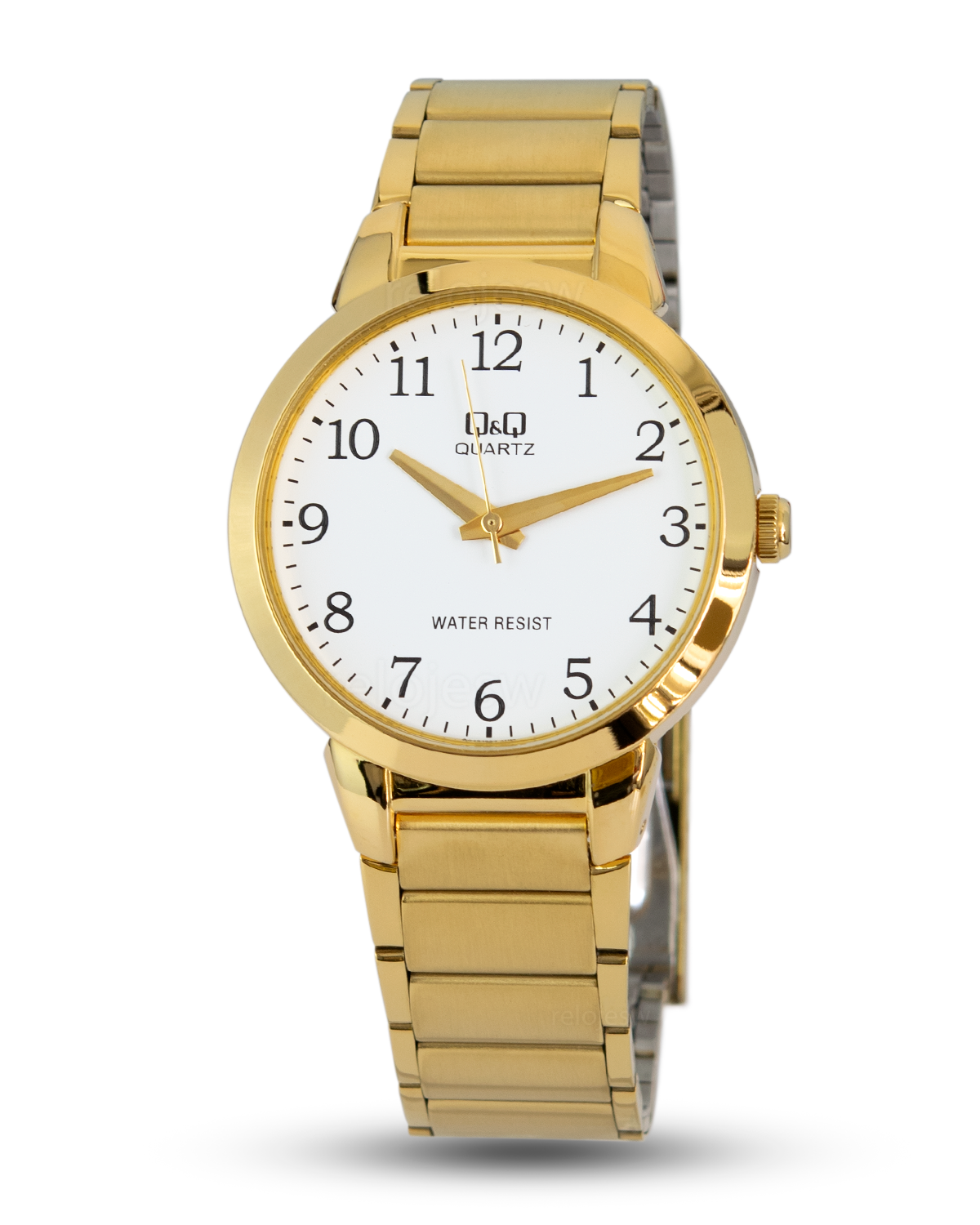 Reloj Q Q Hombre Dorado Blanco QA42J004Y