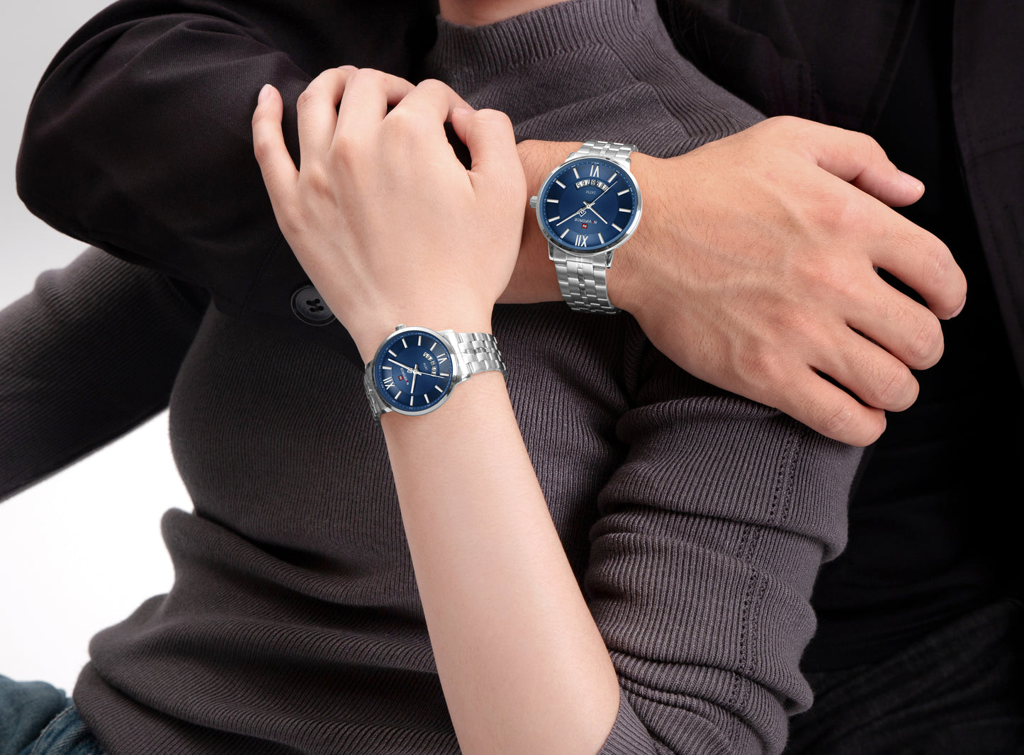 Reloj Naviforce Pareja Plateado Azul NF9238-PLAZ
