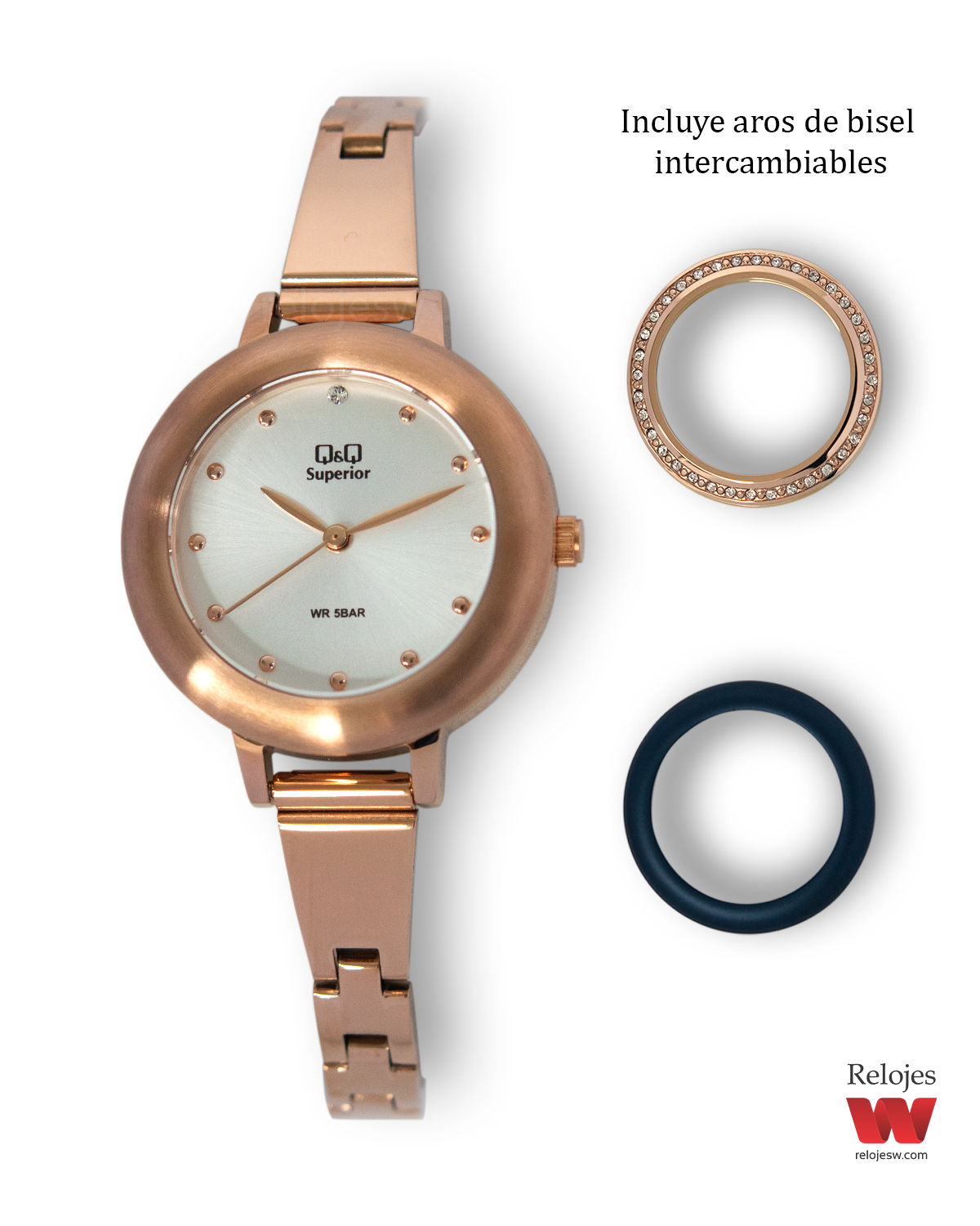 Reloj Q&Q Superior Mujer Oro Rosa S12A502Y