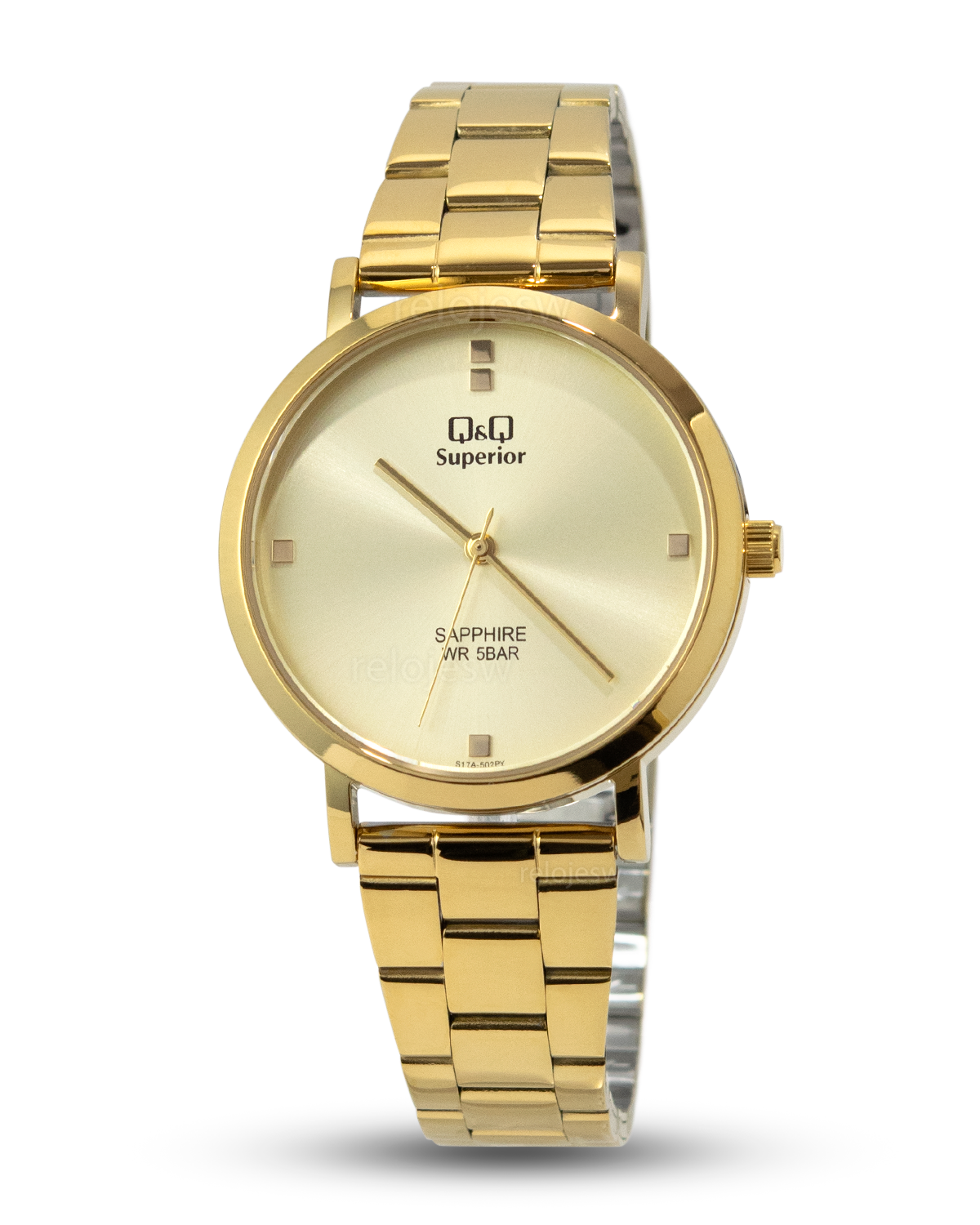 Reloj Q Q Superior Mujer Dorado S17A502Y