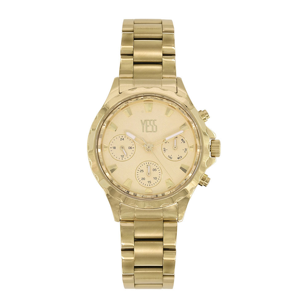 Reloj Yess Mujer Dorado SMT-230910-2
