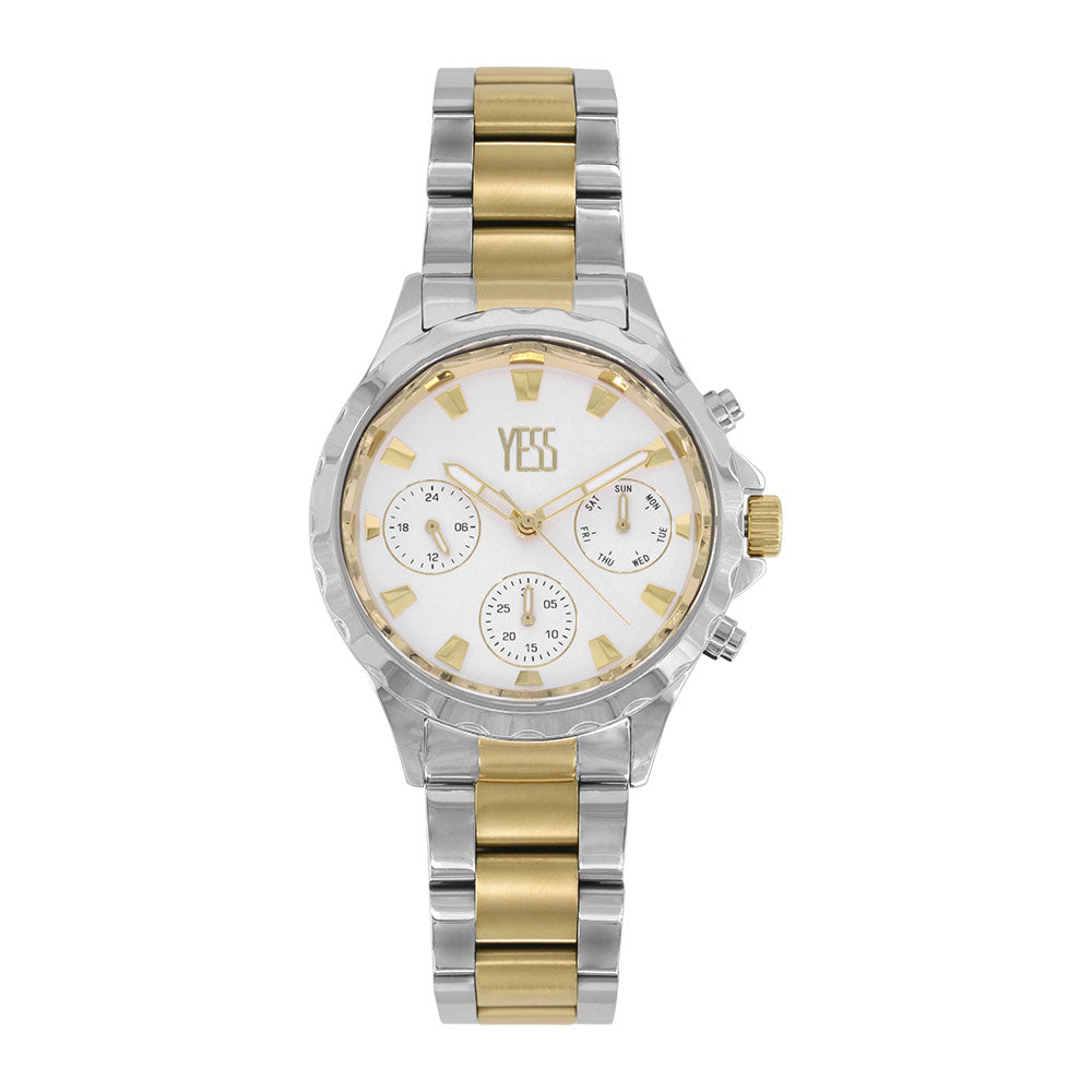 Reloj Yess Mujer Plateado Dorado SMT-230910-3