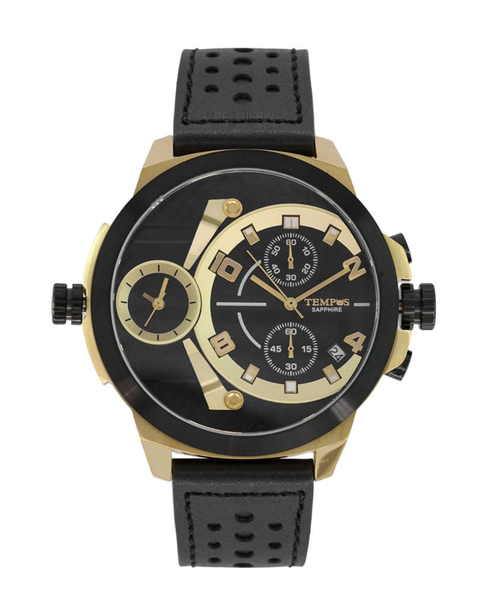 Reloj Tempus Hombre Negro Dorado T23011-NEDO