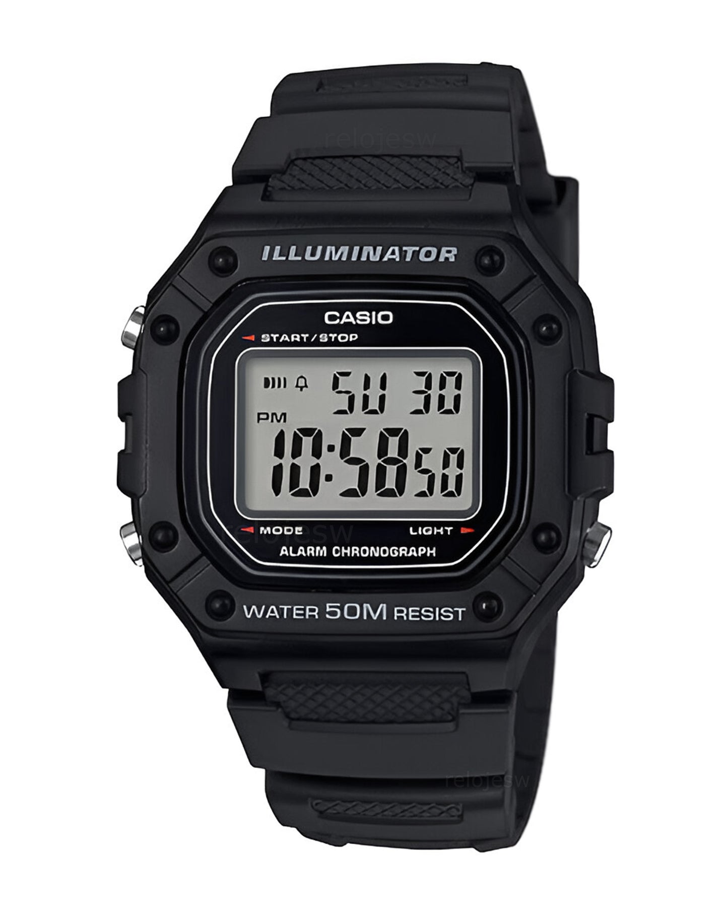 Reloj Casio Hombre Negro W-218H-1AV