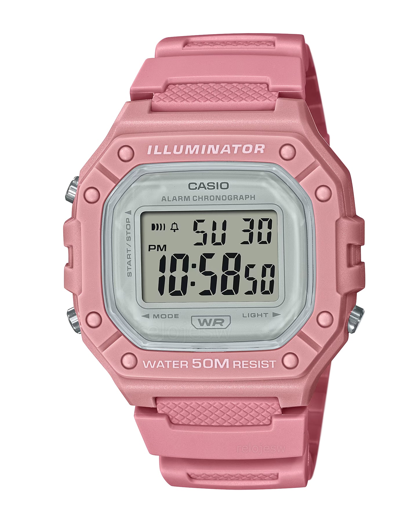 Reloj Casio Hombre Original Rosado W-218HC-4AV