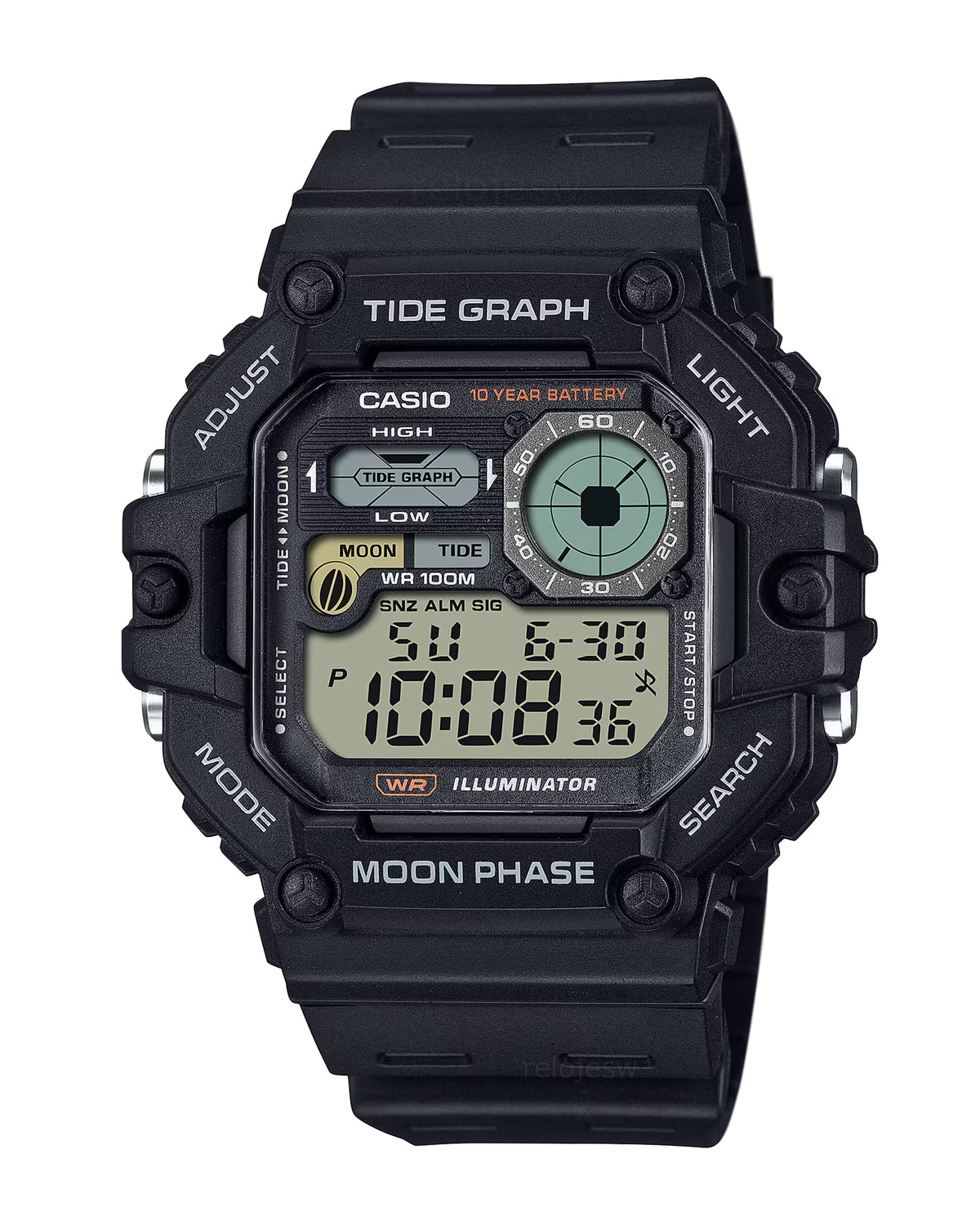 Reloj Casio Hombre Original Negro WS-1700H-1AV