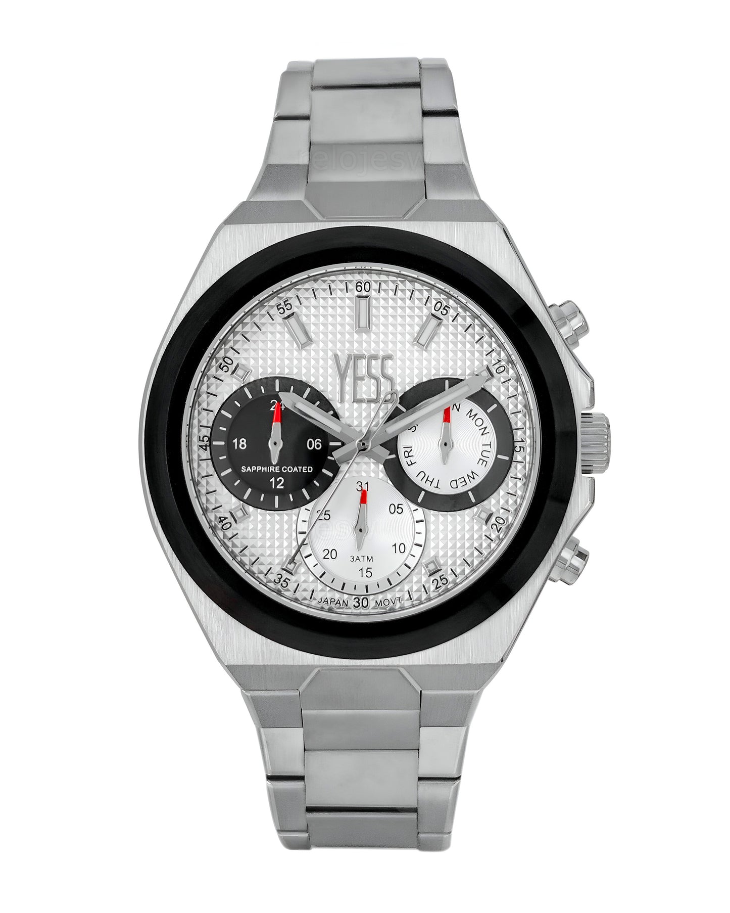 Reloj Yess Hombre Plateado Y24111-2