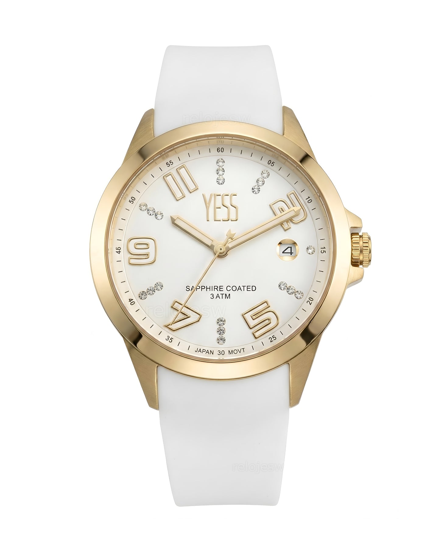 Reloj Yess Mujer Original Blanco Y25031-3