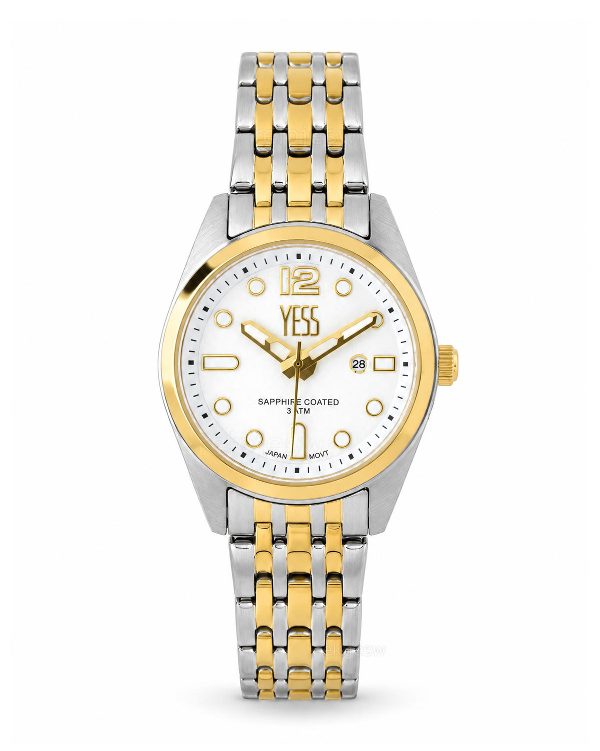 Reloj Yess Mujer Original Plateado y Dorado Y25036L-3