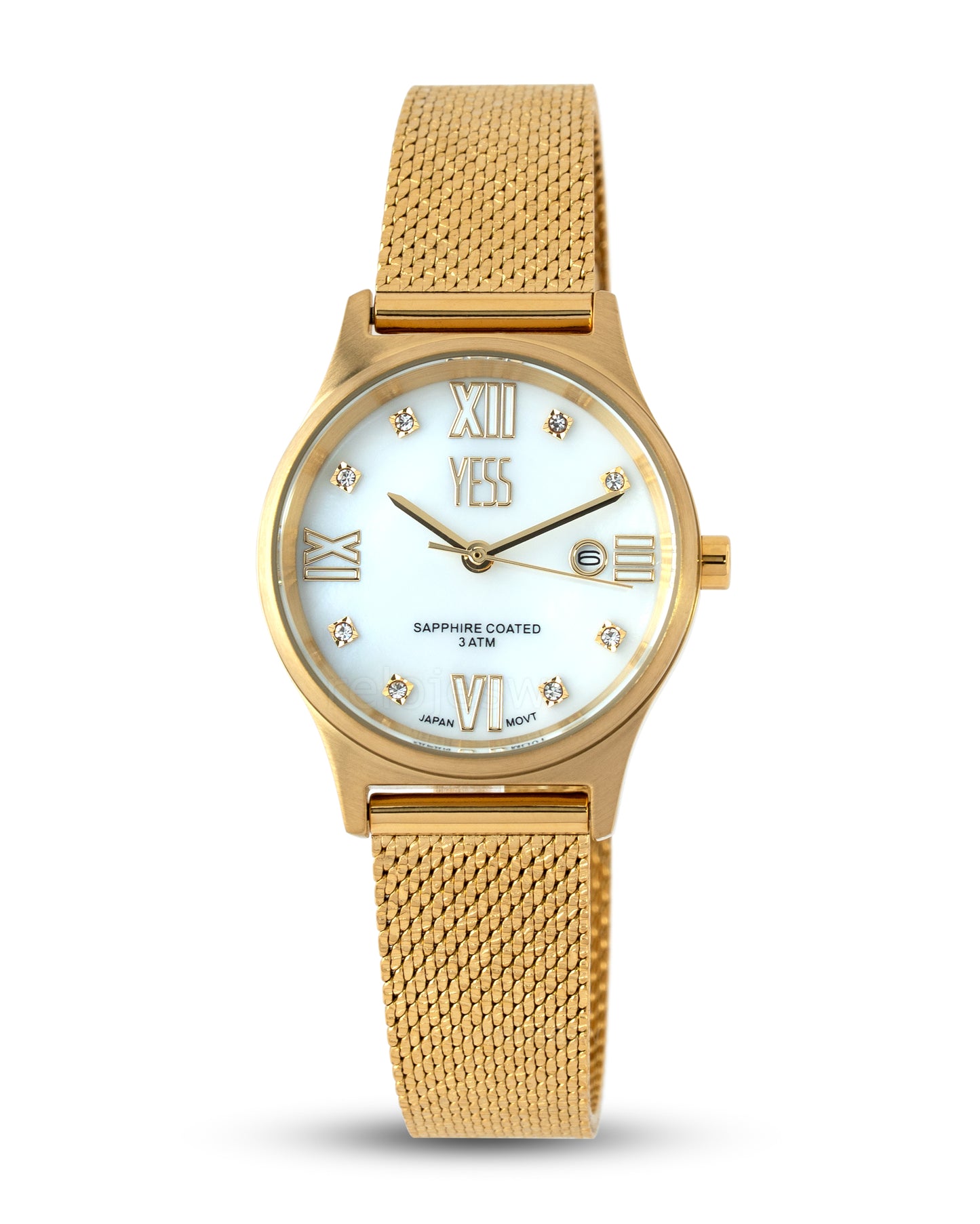 Reloj Yess Mujer Original Dorado Y25055-2