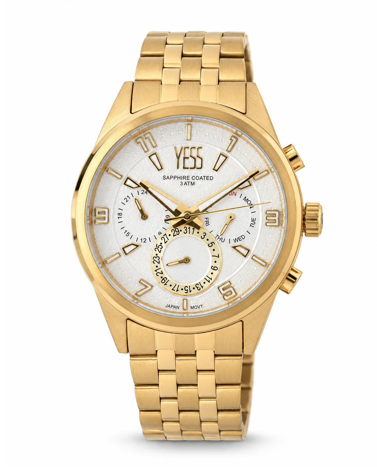 Reloj Yess Hombre Original Dorado Y25068-3