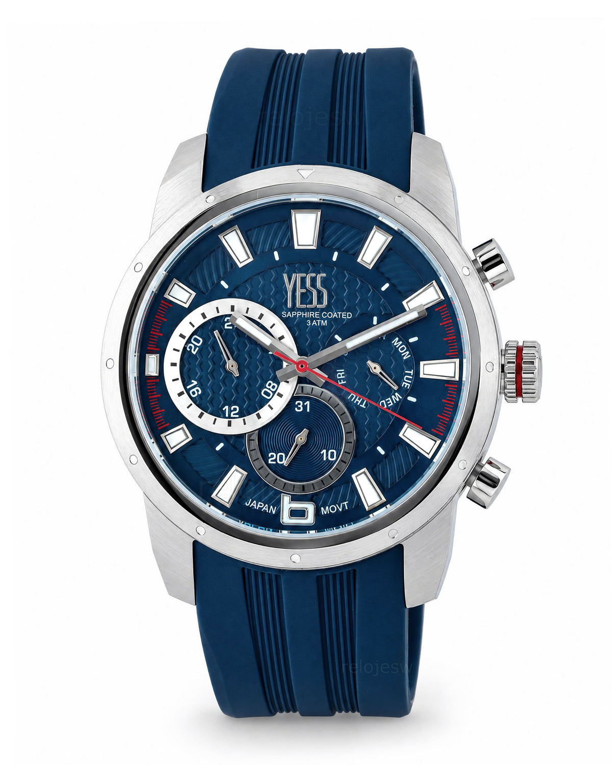 Reloj Yess Hombre Original Azul Y25077-1