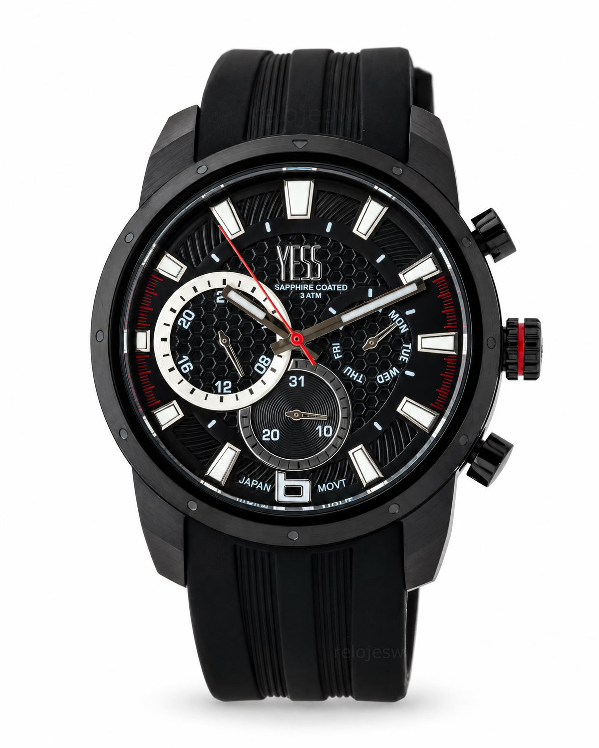 Reloj Yess Hombre Original Negro Y25077-2