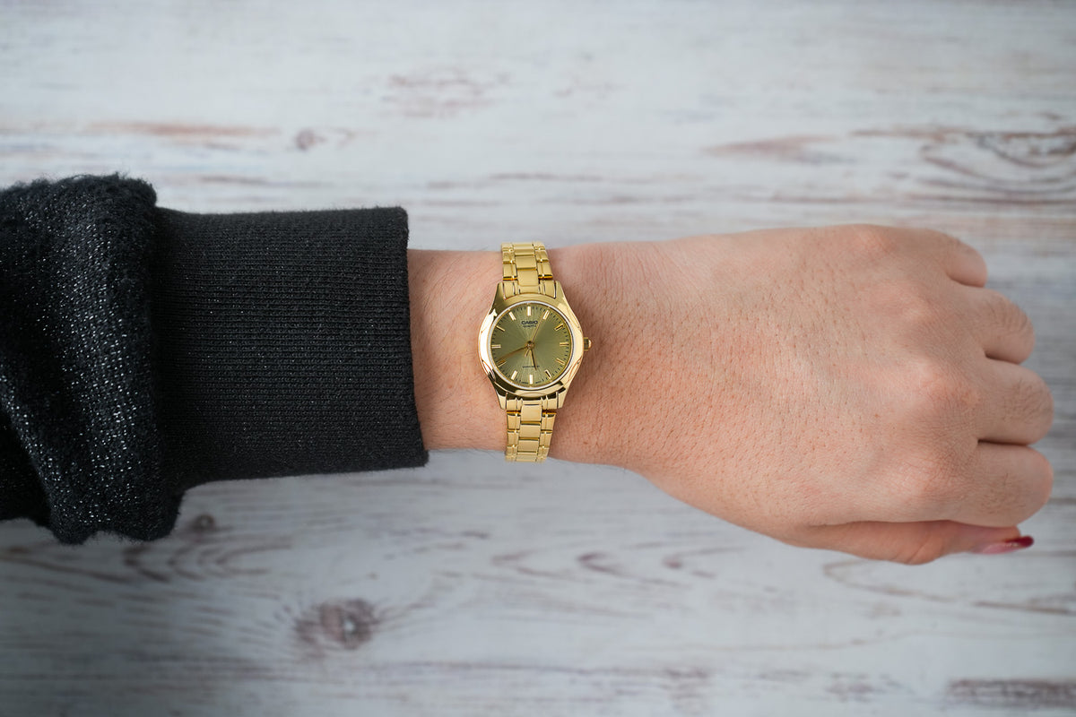 Reloj Casio Mujer Original Dorado LTP-1275G-9A