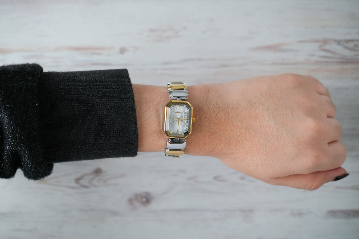 Reloj Scottie Mujer Original Plateado y Dorado 9610C-BIPL