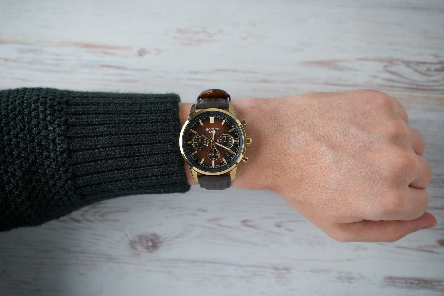 Reloj Casio Edifice Original Hombre Marrón EFR-575CL-5A