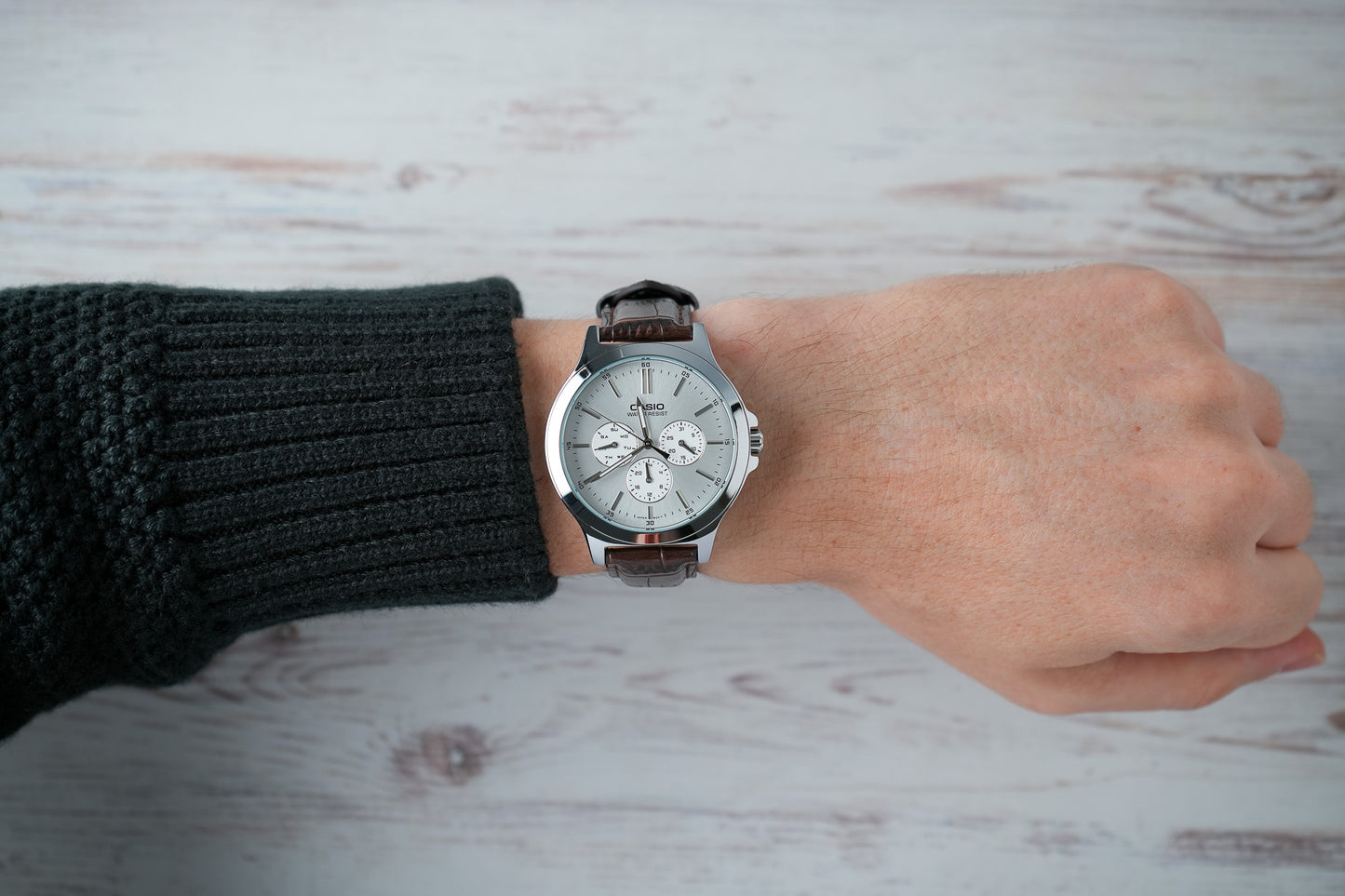 Reloj Casio Original Hombre Marrón MTP-V300L-7A