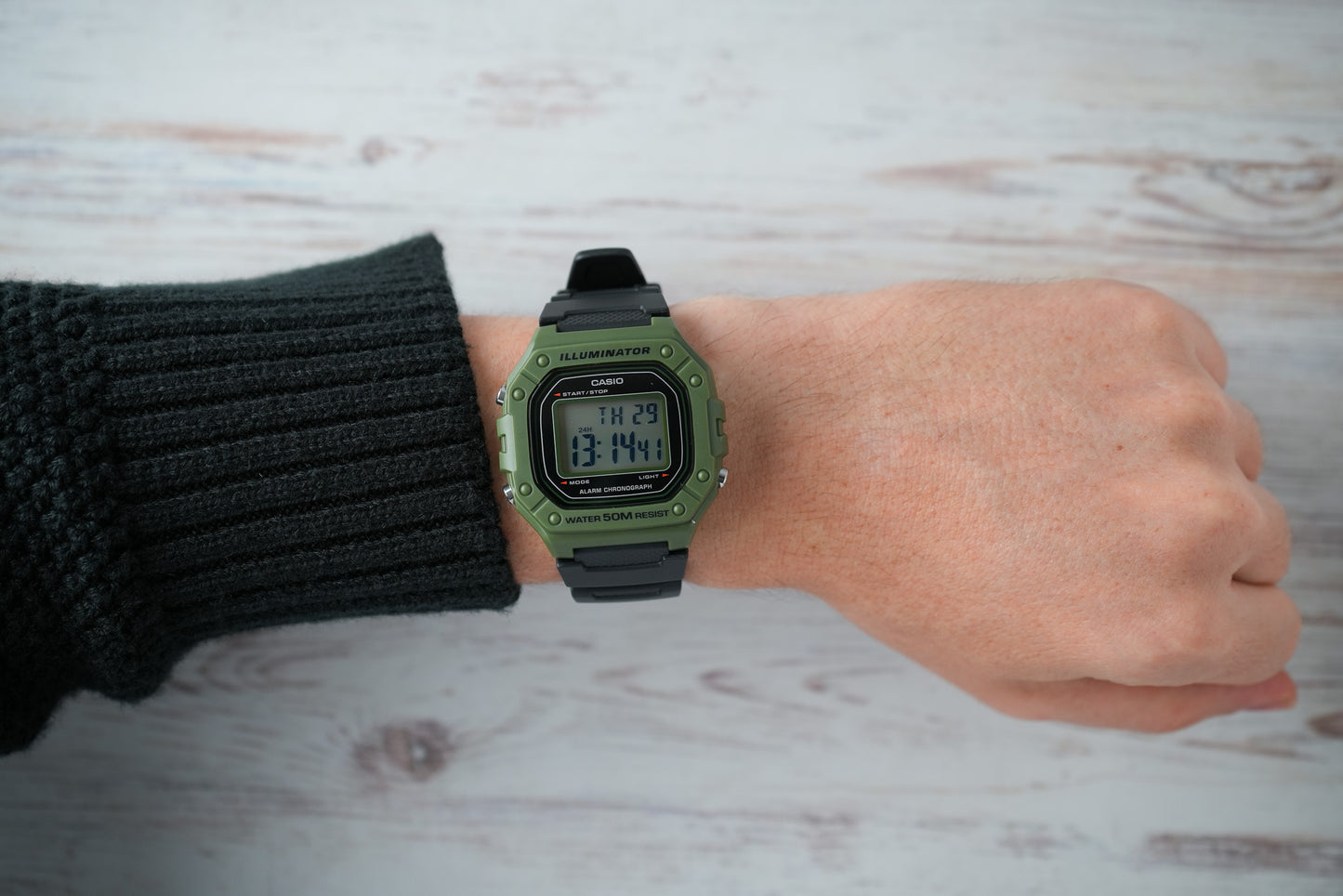Reloj Casio Hombre Original Negro W-218H-3AV