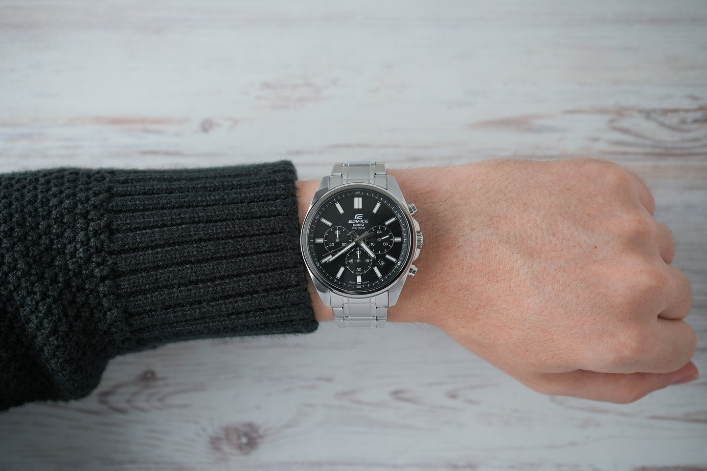 Reloj Casio Edifice Hombre Original Plateado EFV-650D-1AV