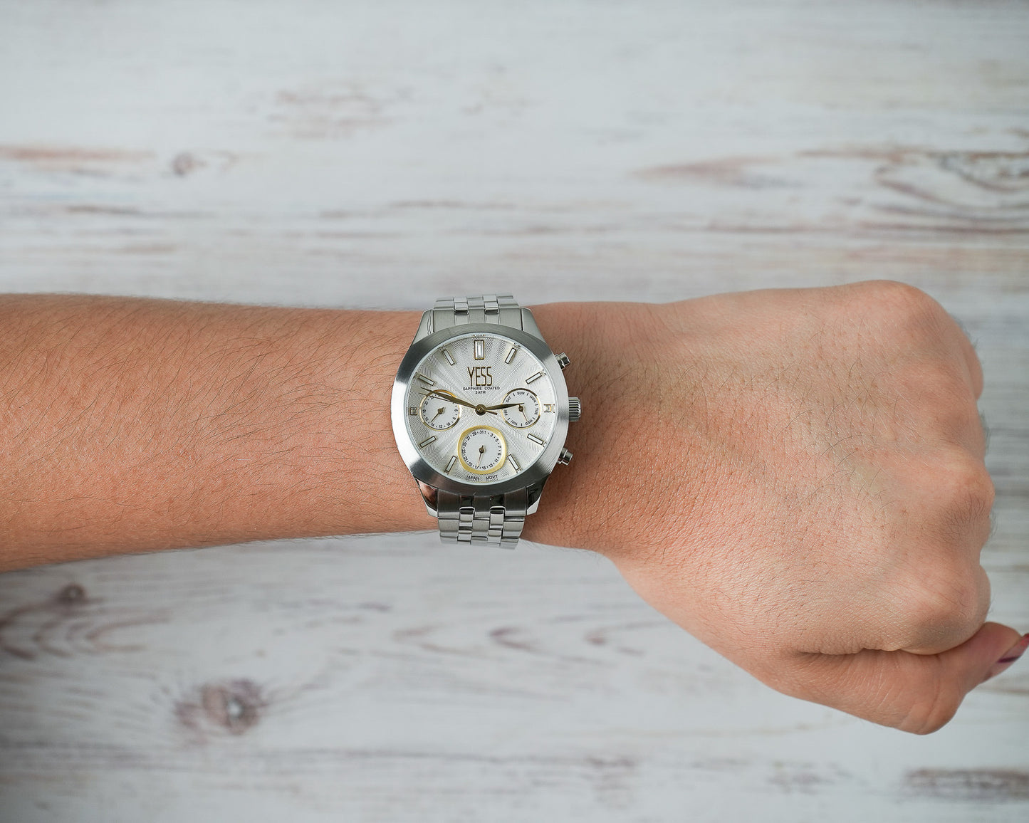 Reloj Yess Mujer Original Plateado Y25012-1