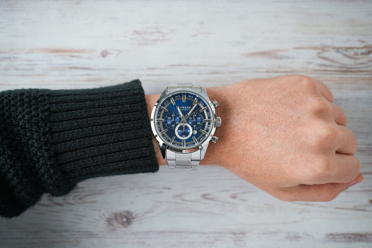 Reloj Curren Hombre Original Plateado CU8355-PLAZ