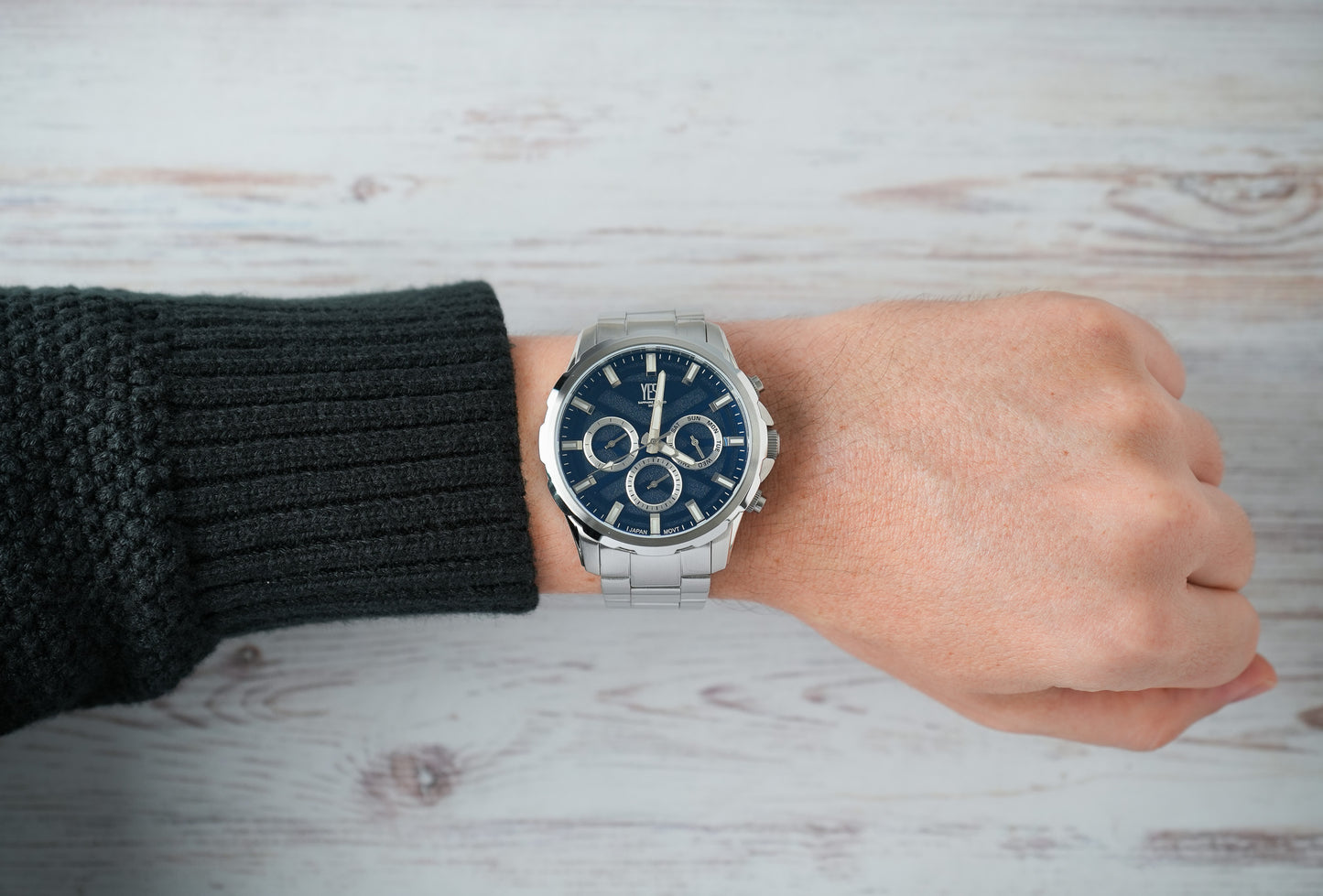 Reloj Yess Hombre Original Plateado T647GS-4