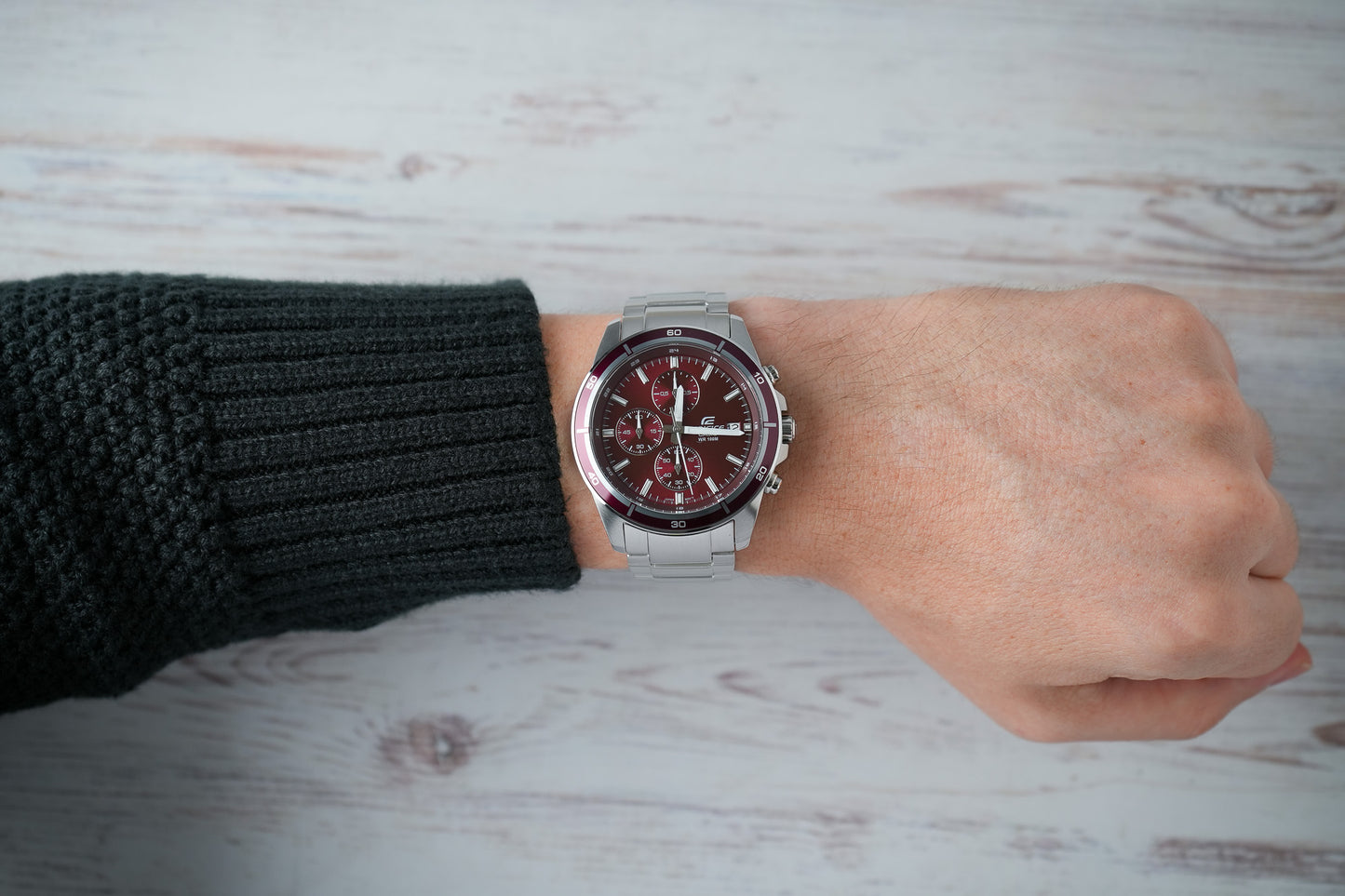 Reloj Casio Edifice Original Hombre Plateado EFR-526D-5CV