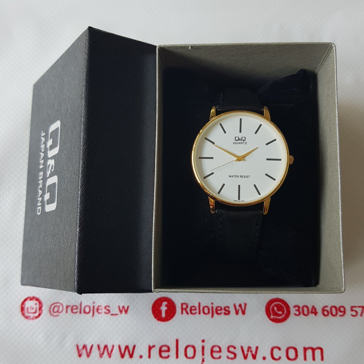 Reloj Q&Q Hombre Q854J101Y Cuero - Relojes W