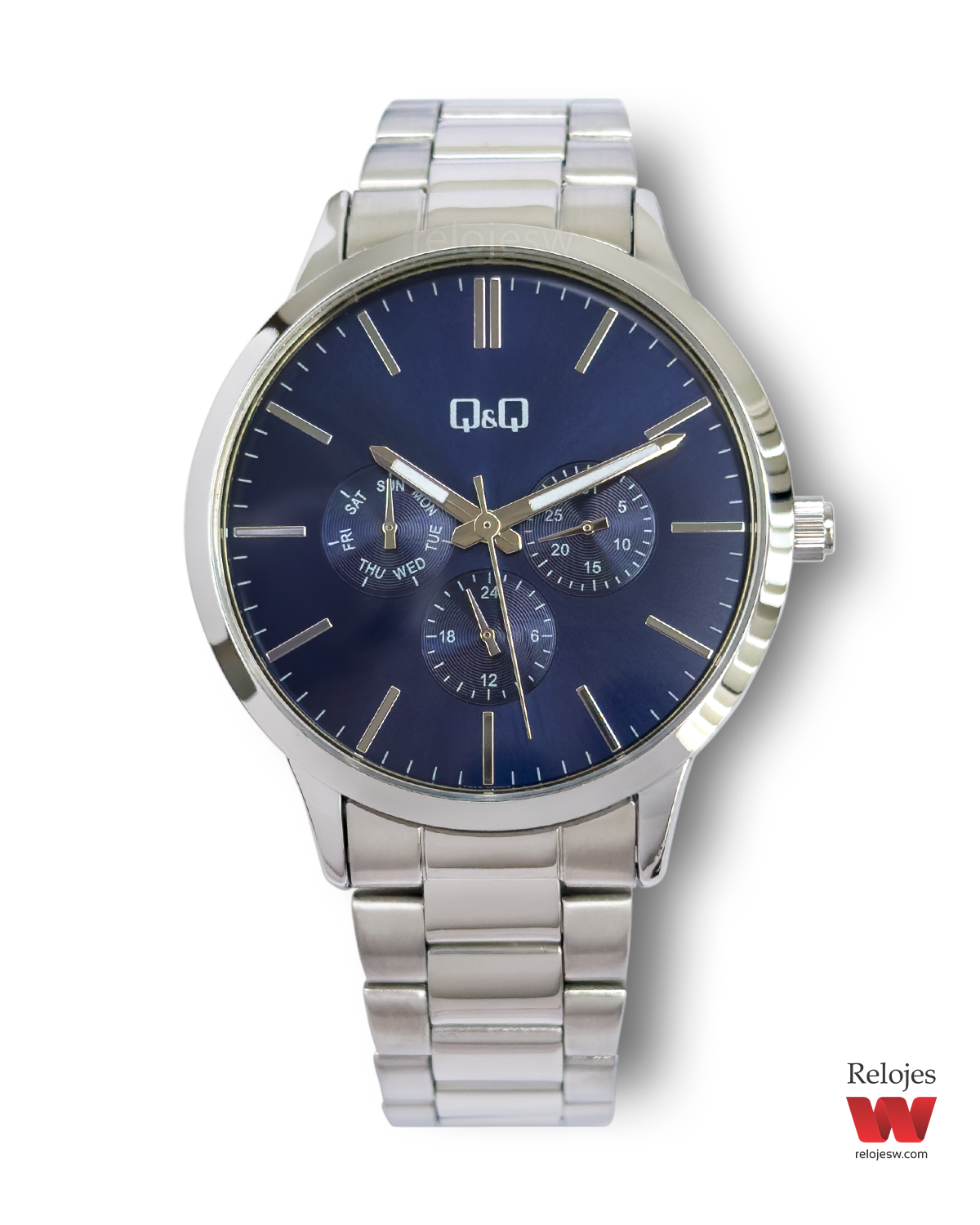 Reloj Q&Q Hombre A01A002Y Plateado