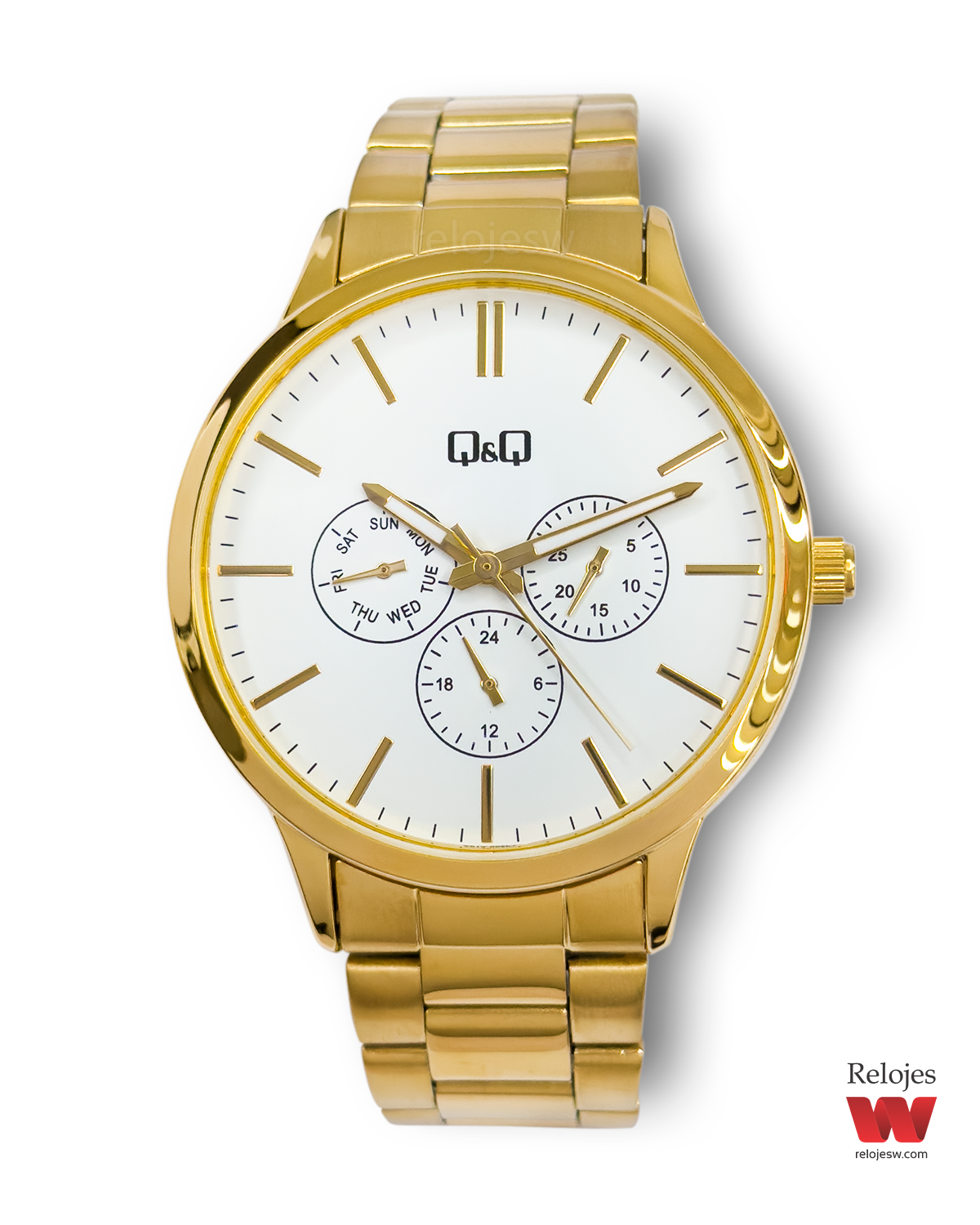 Reloj Q&Q Hombre Dorado A01A005Y – Relojes W