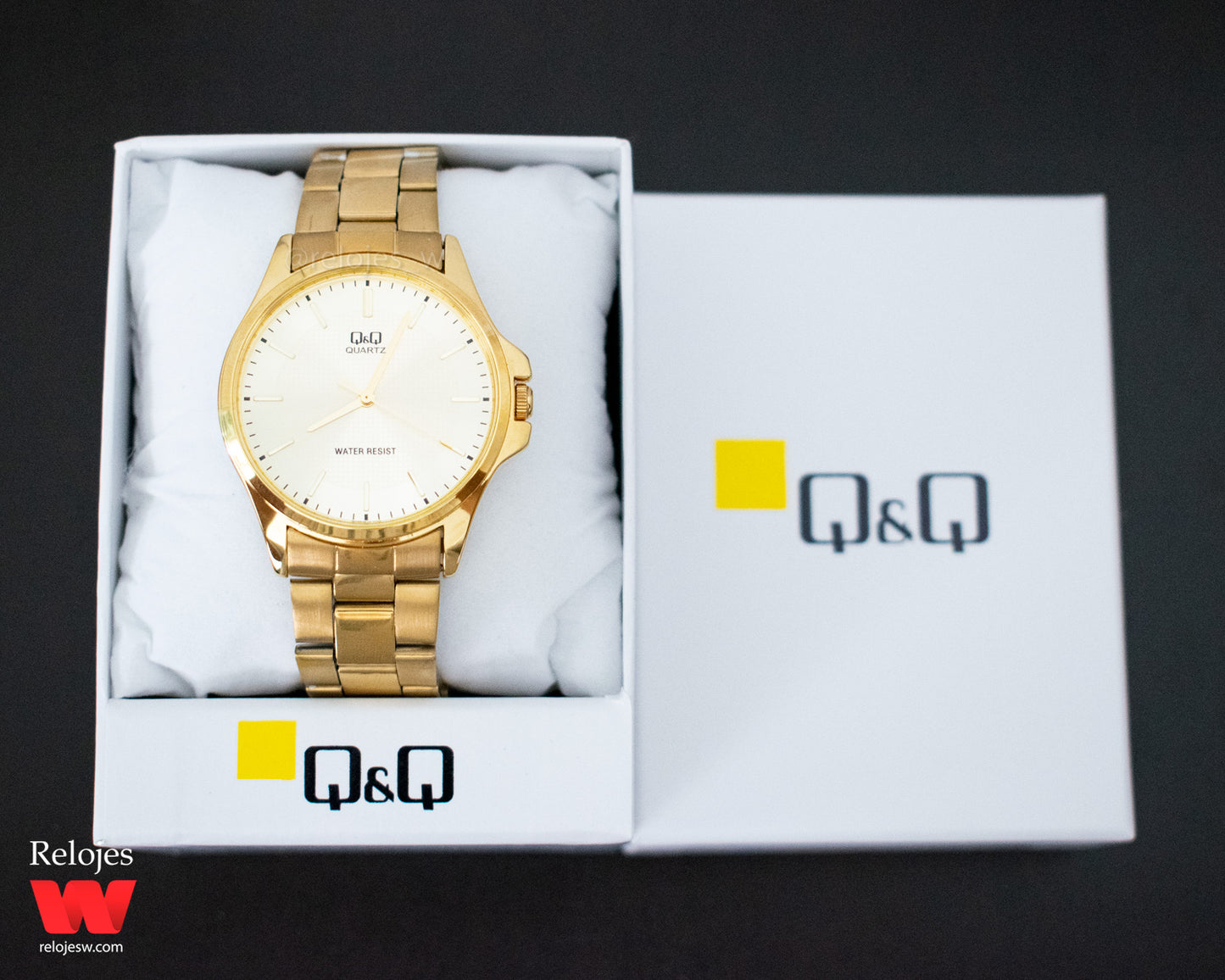 Reloj Q&Q Hombre Dorado QA06J010Y