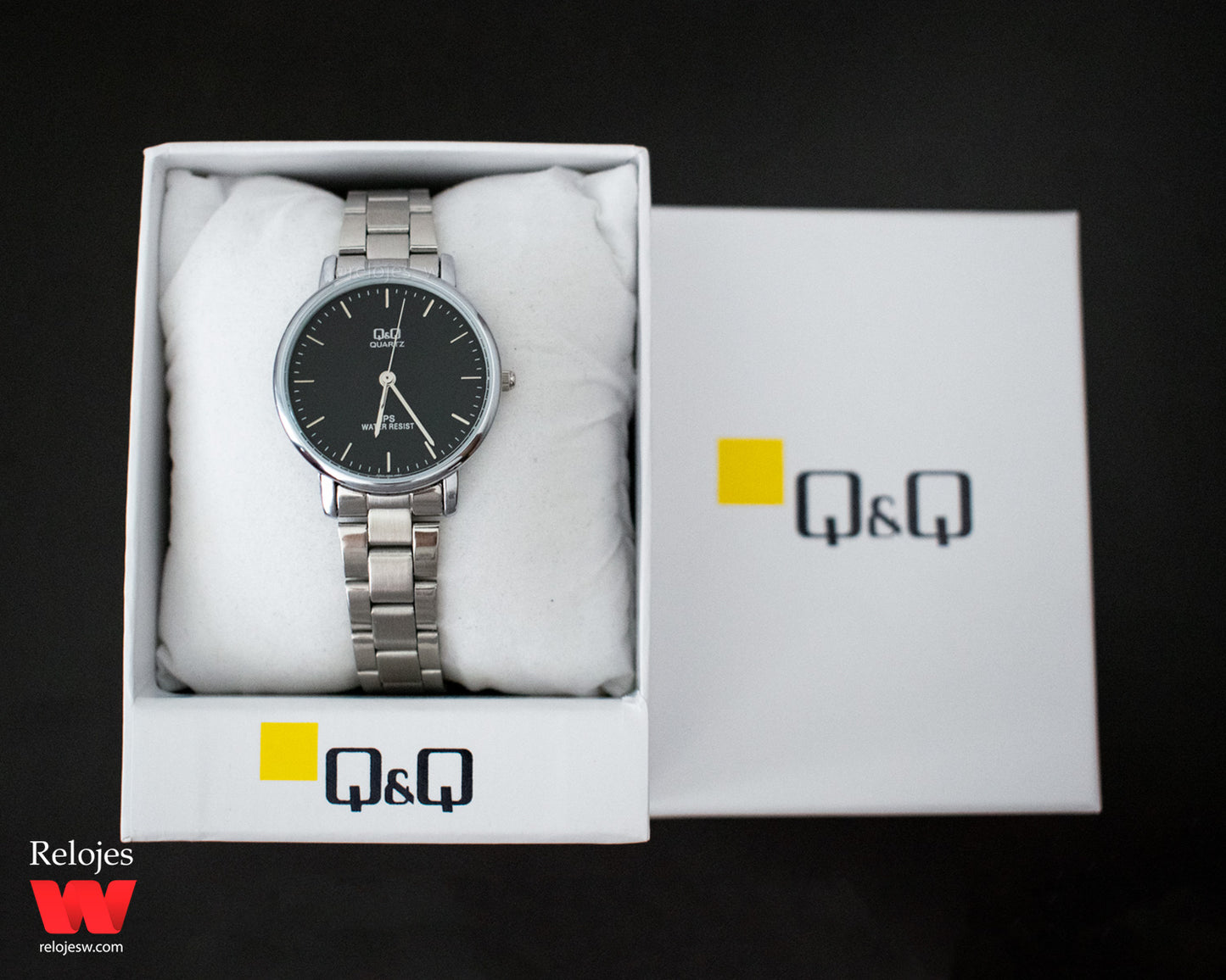 Reloj Q&Q Mujer Plateado Negro QZ01J202Y