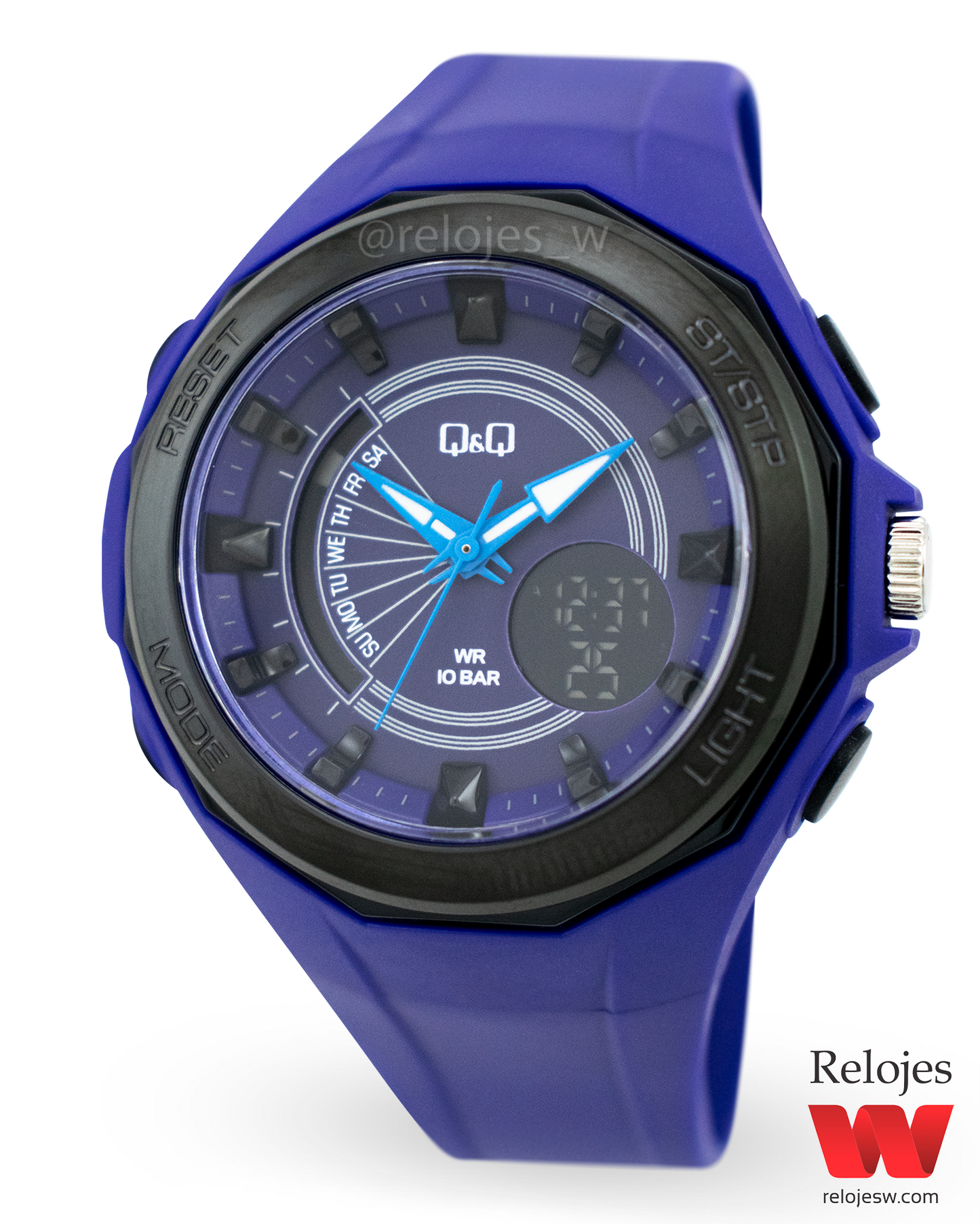 Reloj Q&Q Mujer Morado Negro GW91J006Y
