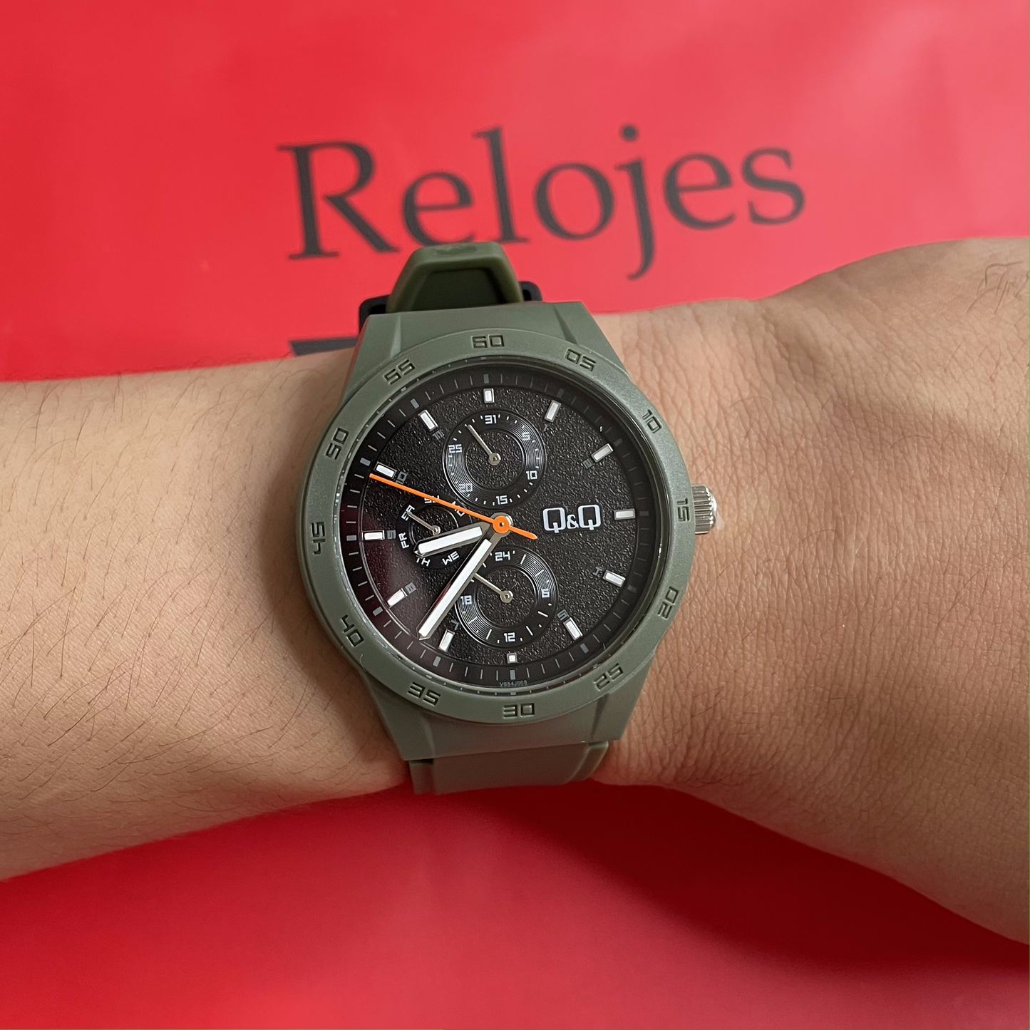 Reloj Q&Q Hombre VS54J008Y Verde