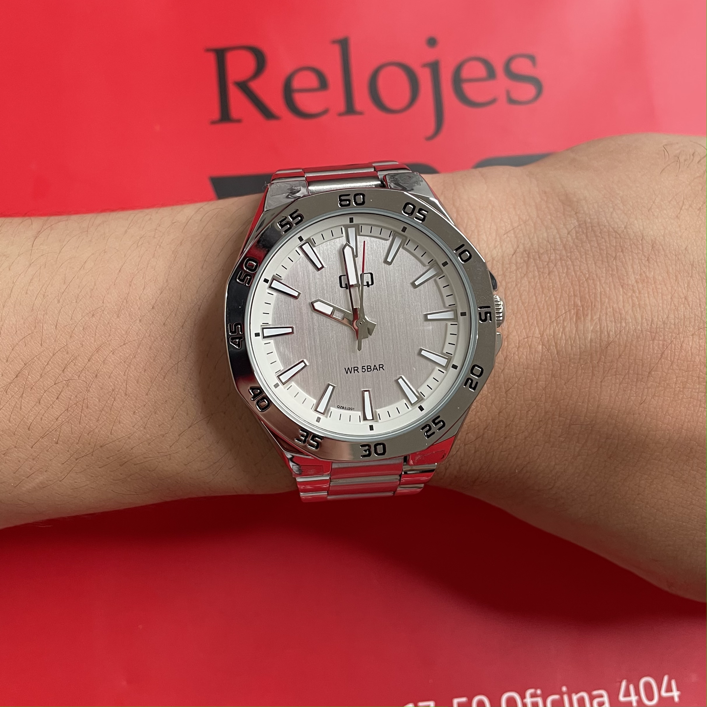 Reloj Q&Q Hombre QZ82J201Y Plateado
