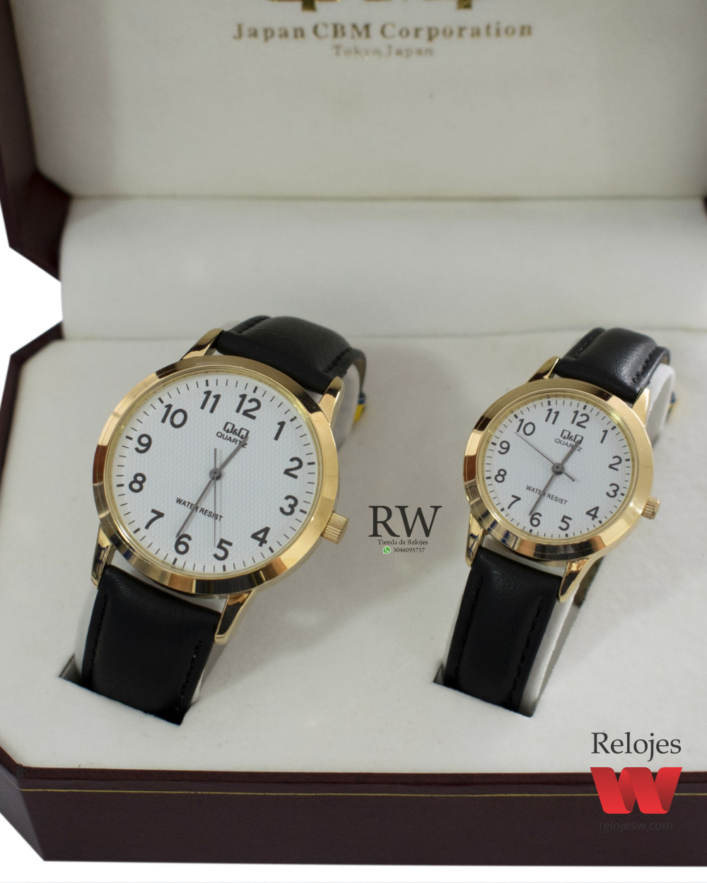 Reloj Q&Q Pareja Q946J104Y - Q947J104Y Negro