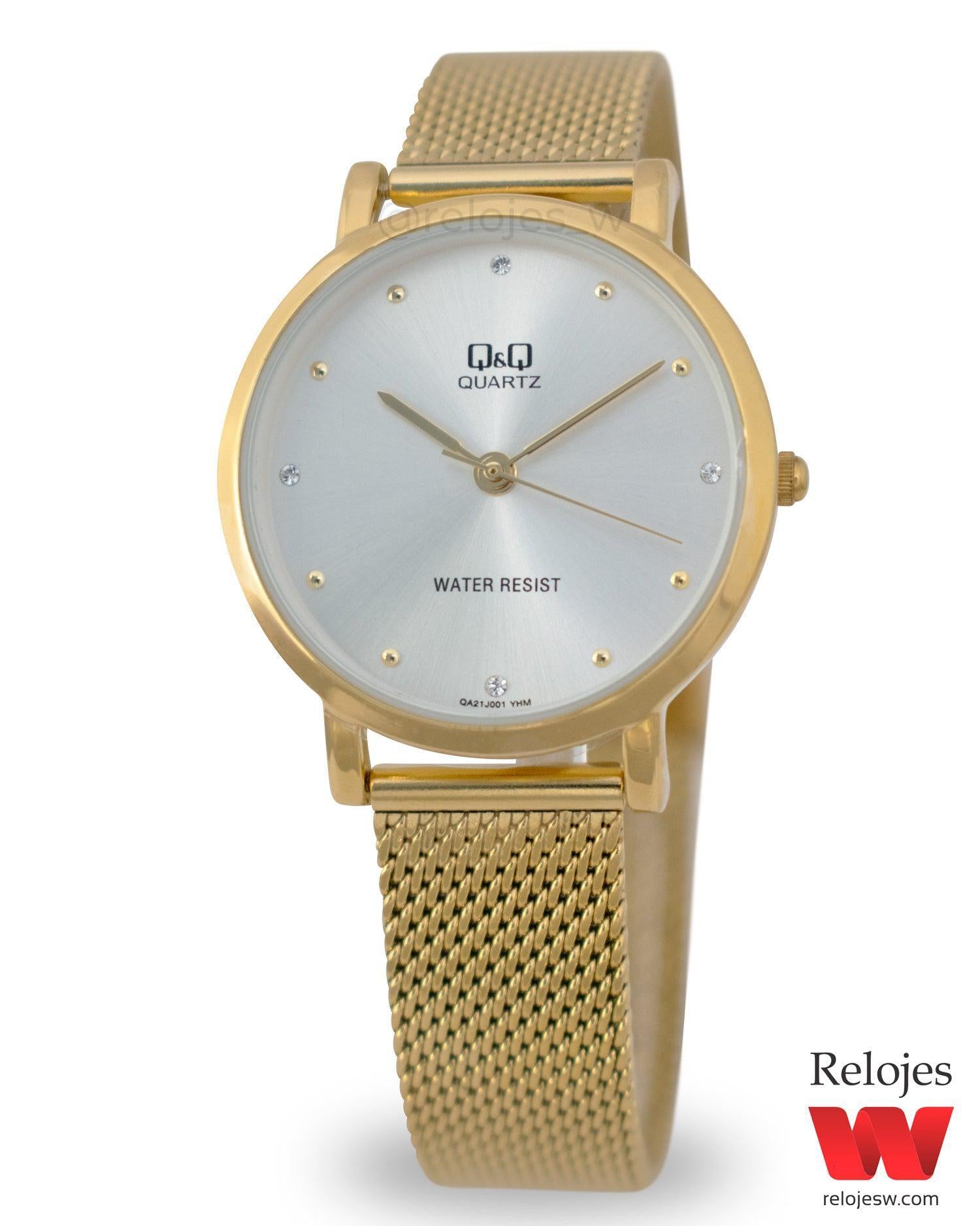 Reloj Q&Q Mujer Dorado QA21J001Y – Relojes W
