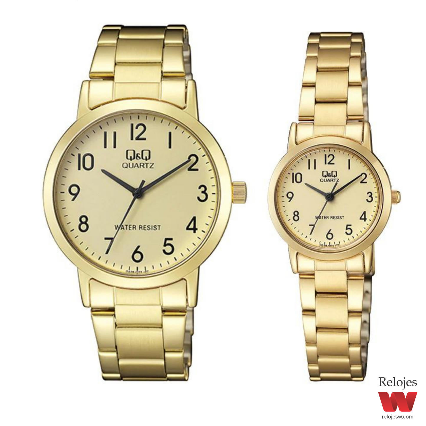 Reloj Q&Q Pareja Dorado QA38J003Y-C40A002Y