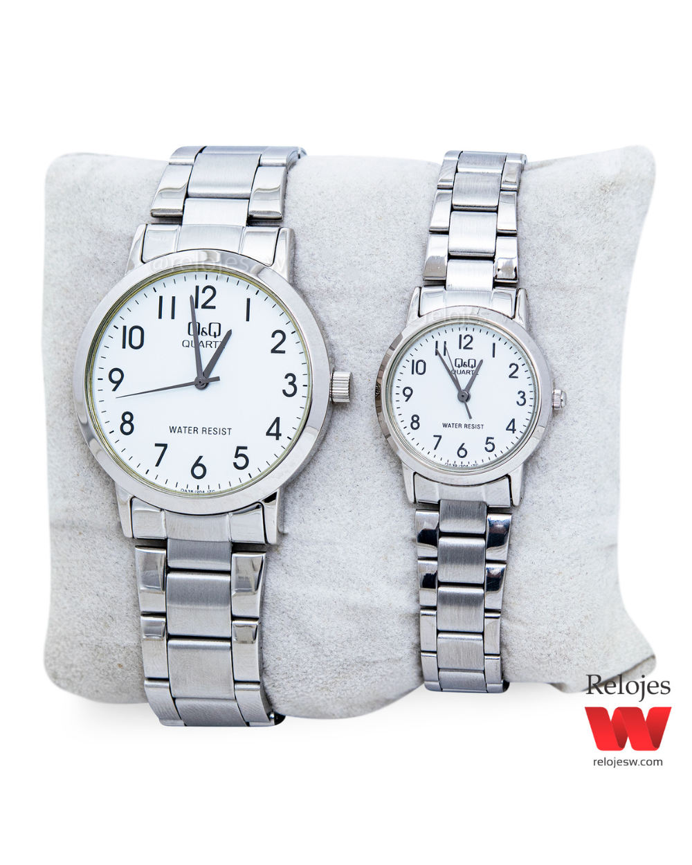 Reloj Q&Q Pareja QA38J204Y-QA39J204Y Plateado