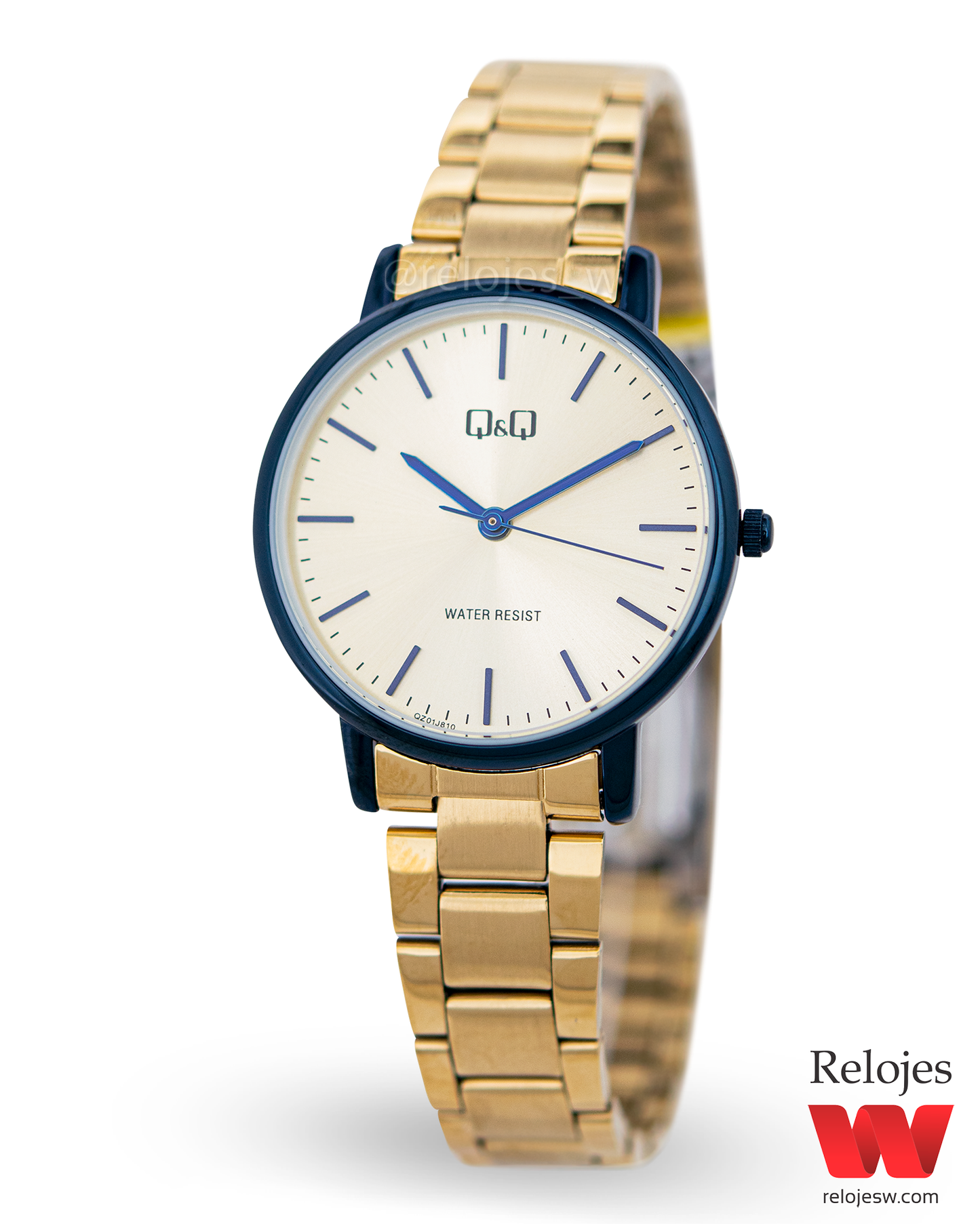 Reloj Q&Q Mujer Dorado Azul QZ01J810Y