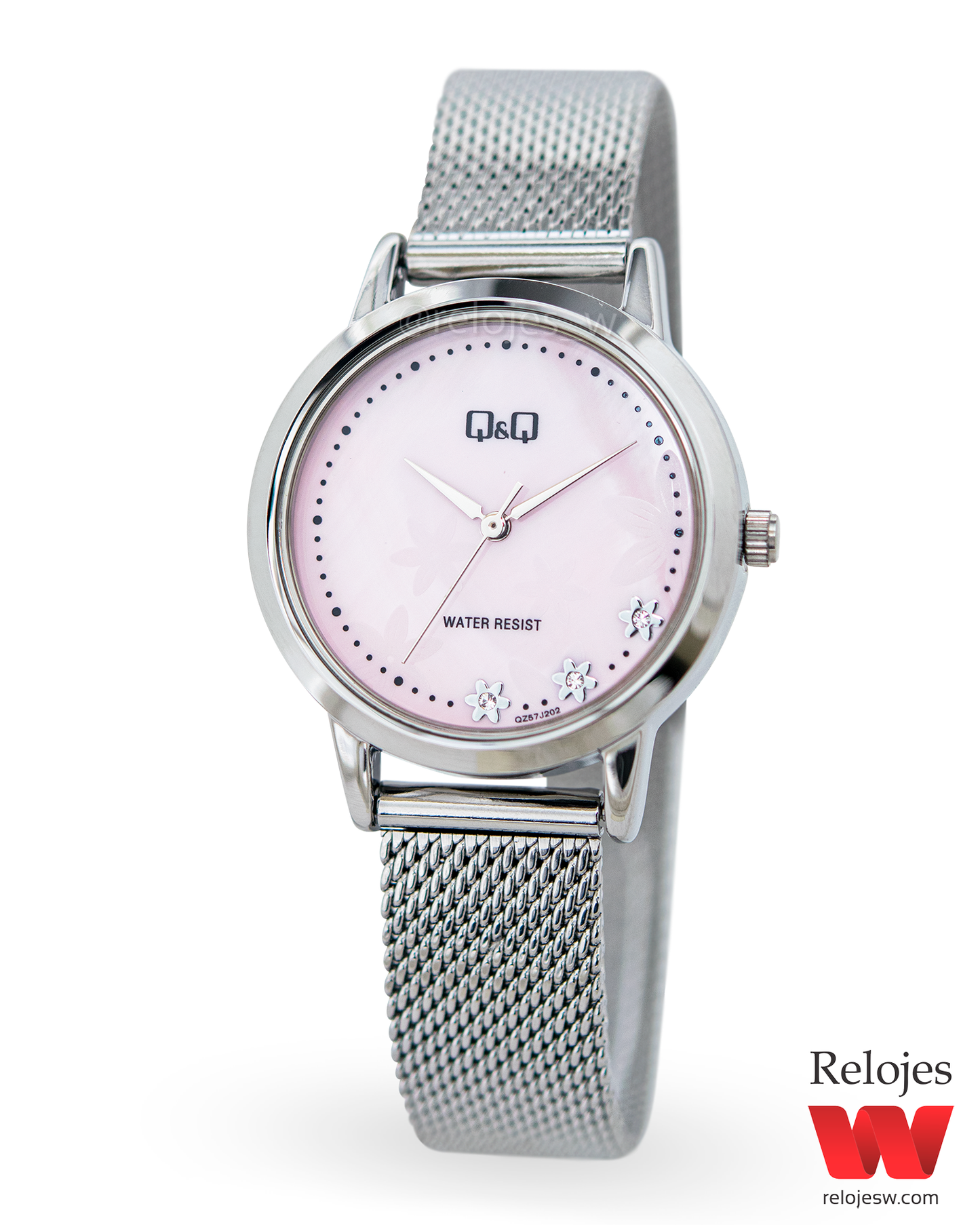 Reloj Q&Q Mujer QZ57J202Y Plateado Rosado