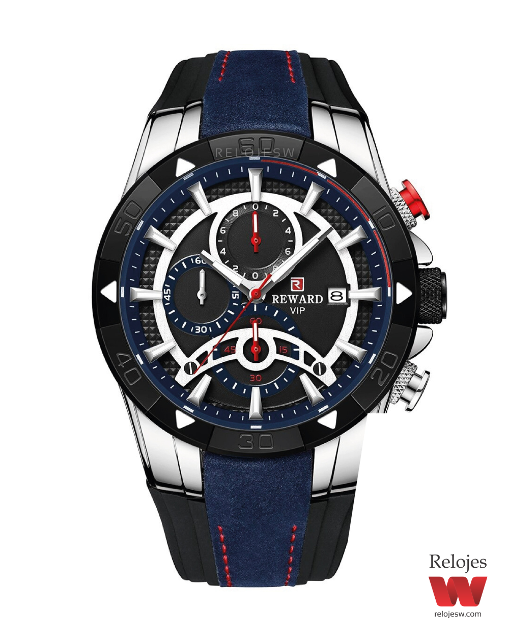 Reloj Reward Hombre RD83013M Azul Plateado