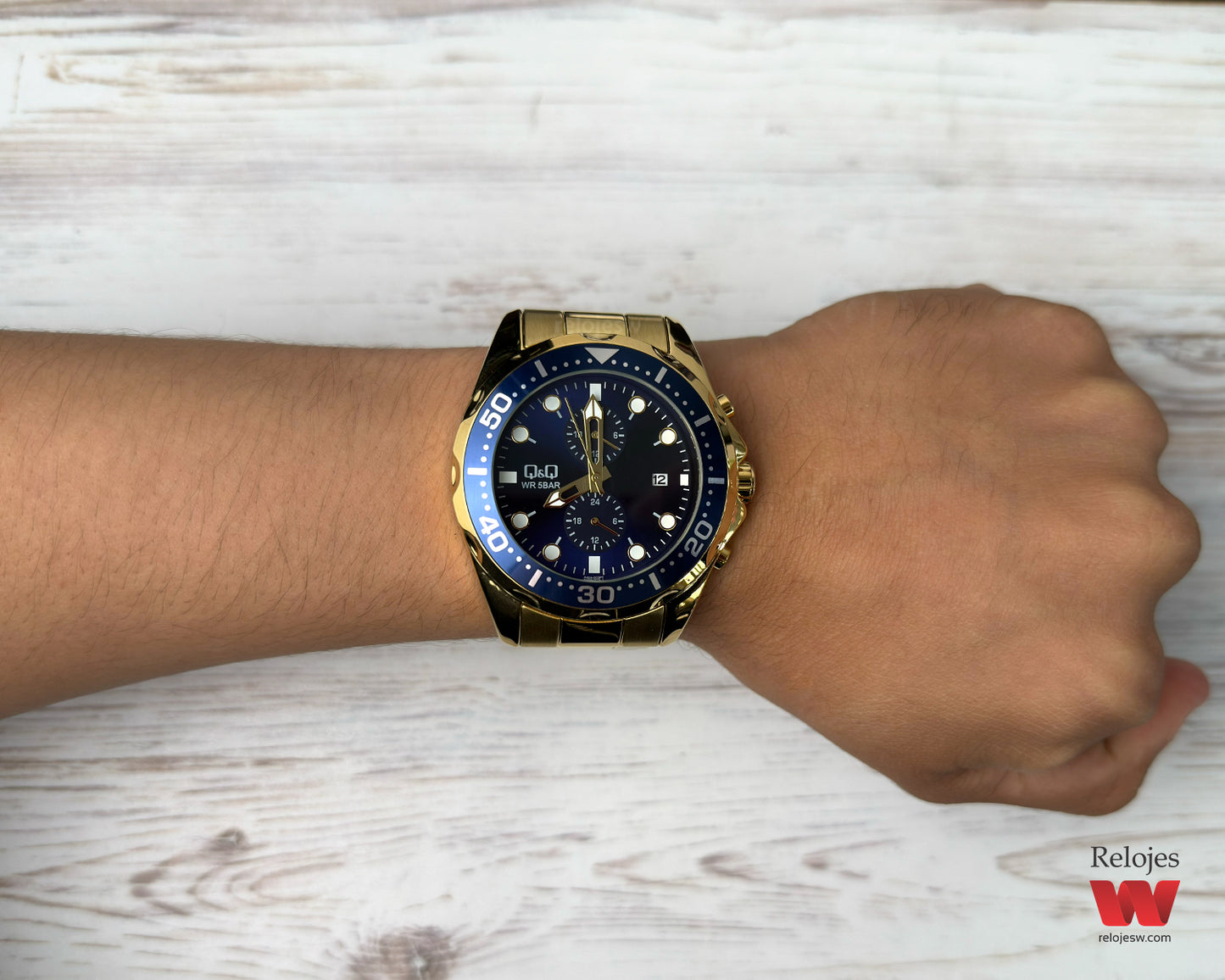 Reloj Q&Q Hombre Dorado A43A003Y