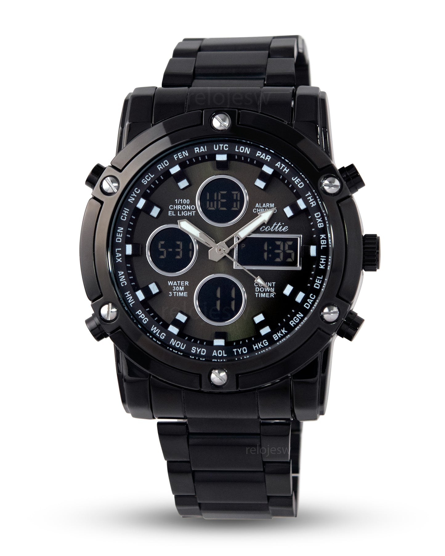 Reloj Scottie Hombre Negro 1389-NENE
