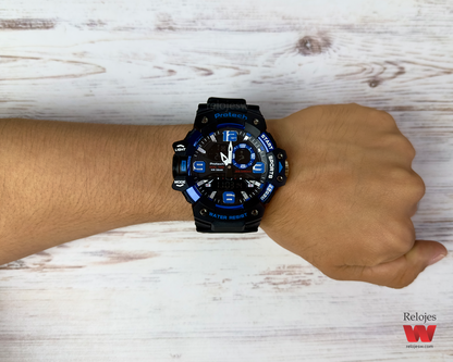 Reloj Loto Hombre Negro Azul PT-0028-NEAZ