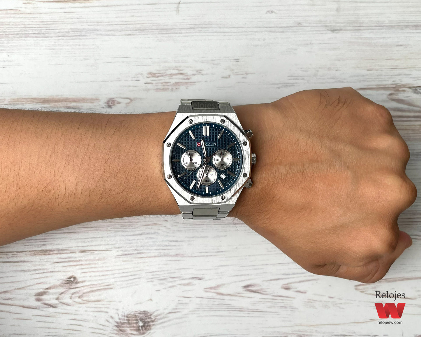 Reloj Curren Hombre Plateado CU8440-PLAZ