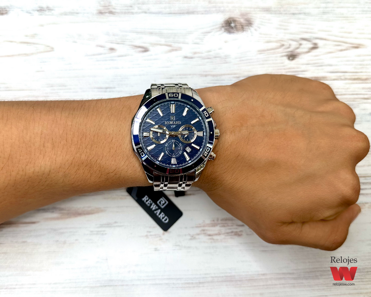 Reloj Reward Hombre RD81134M Plateado Azul
