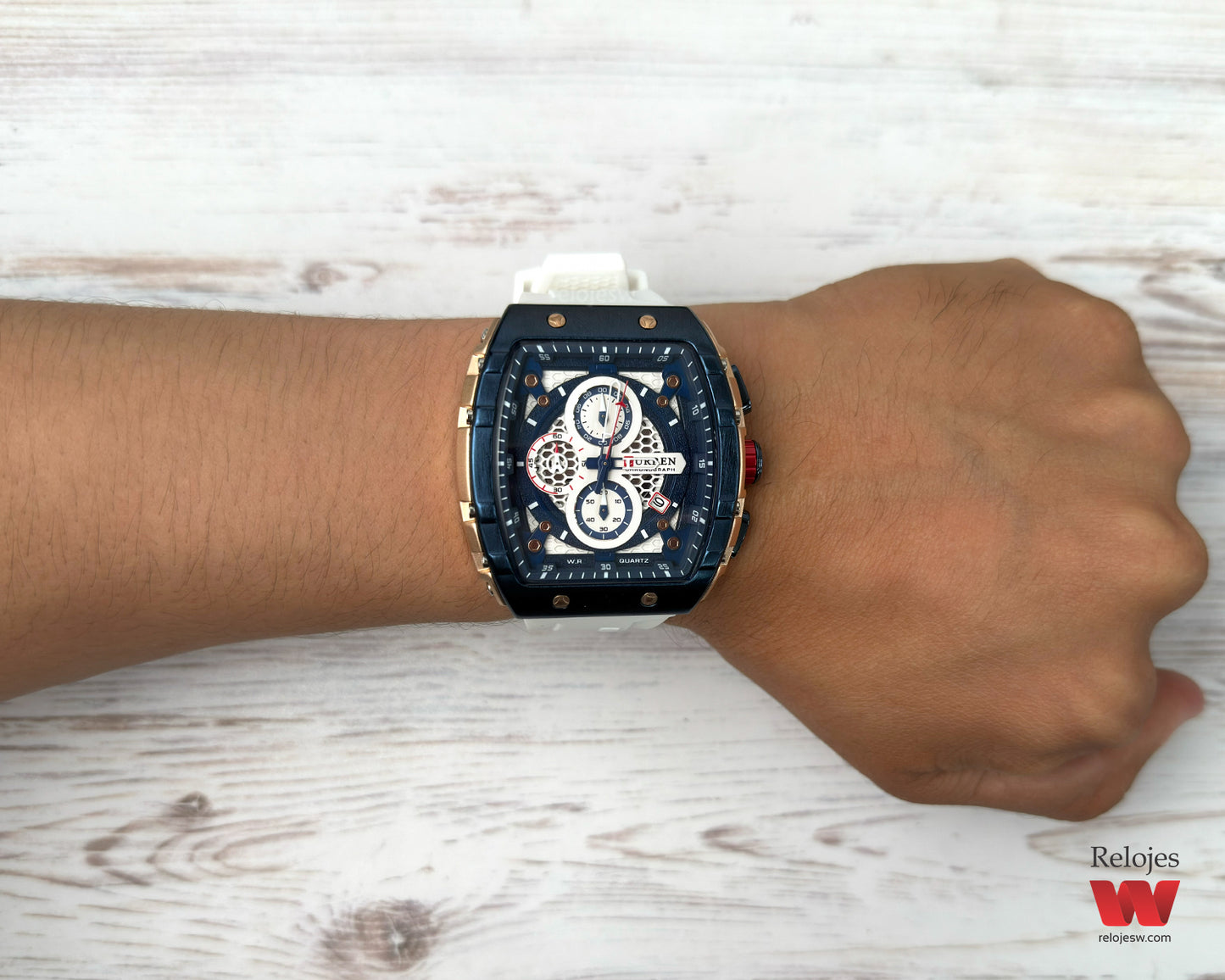 Reloj Curren Hombre Blanco CU8442-BLAZ